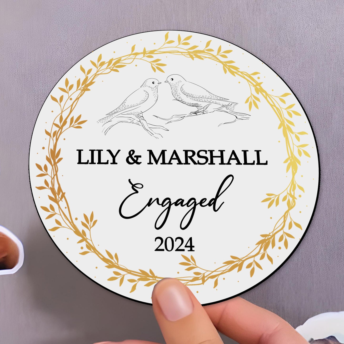 Celebrating Love And Commitment Engagement Magnet