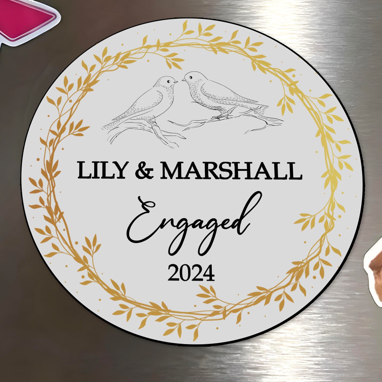 Celebrating Love And Commitment Engagement Magnet