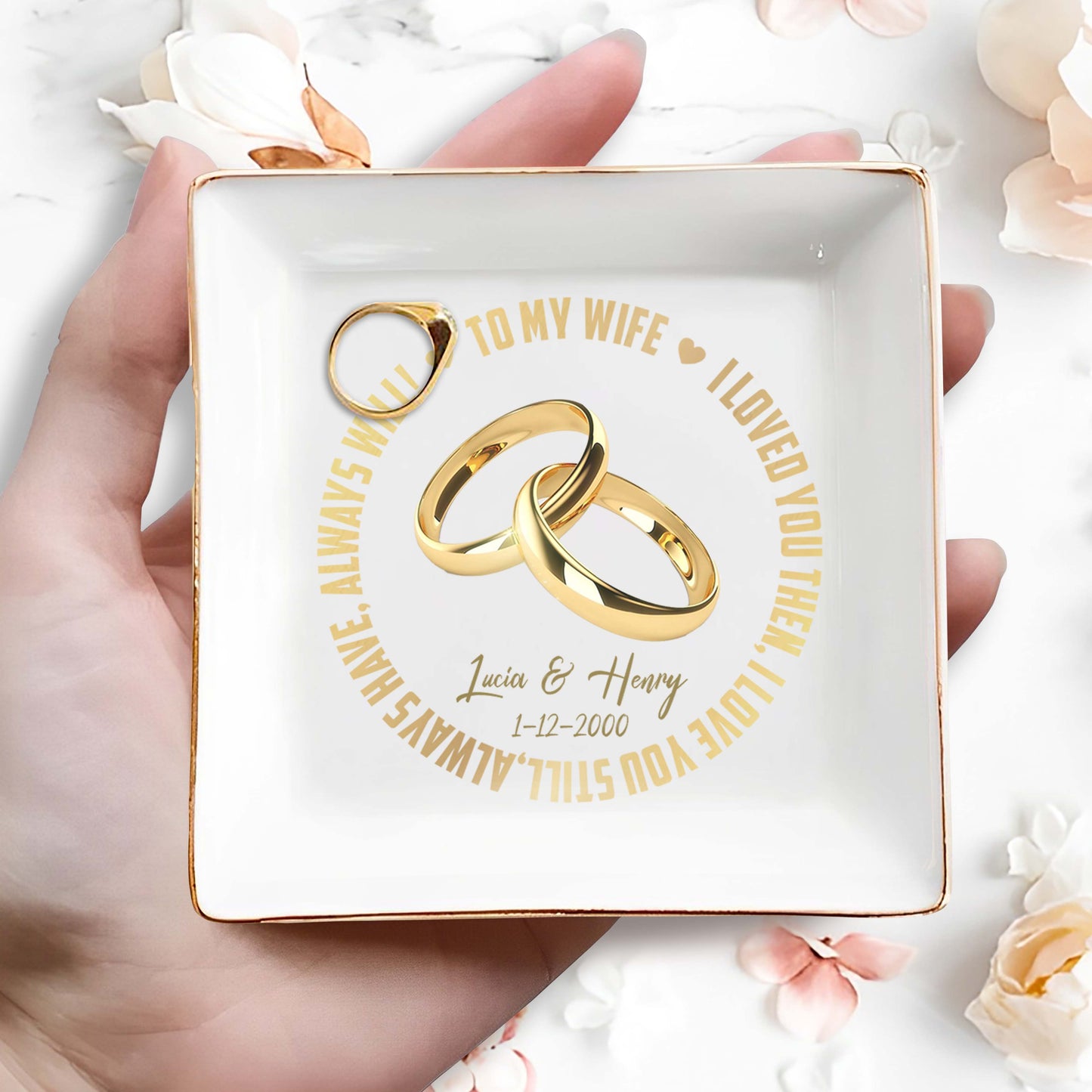 Loved You Then Love You Still Wedding Rings Heart Dish