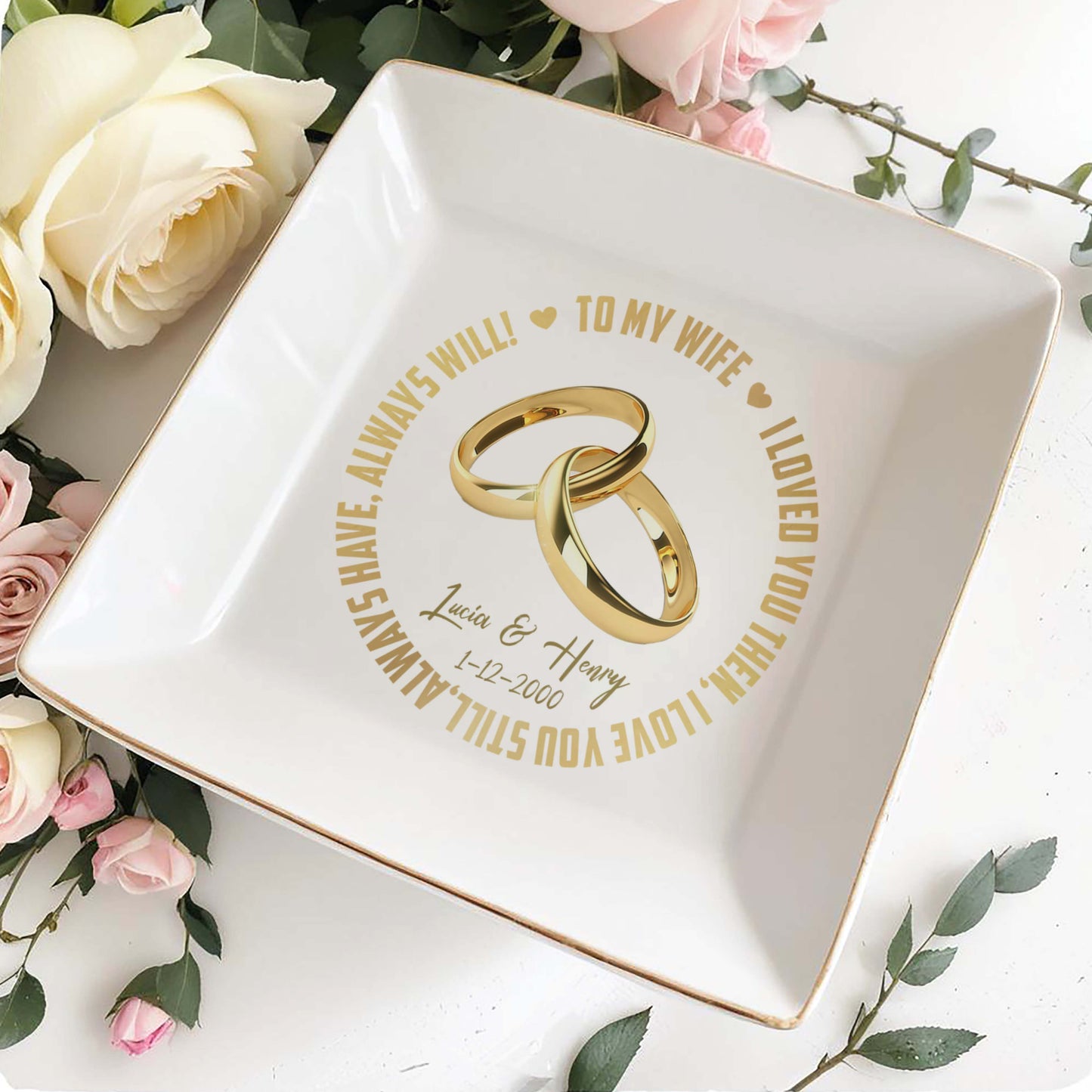 Loved You Then Love You Still Wedding Rings Heart Dish