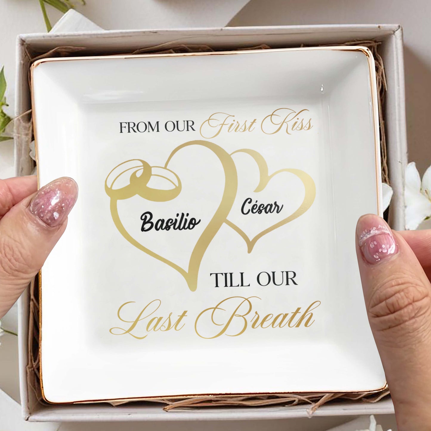 From Our First Kiss Till Our Last Breath Jewelry Dish