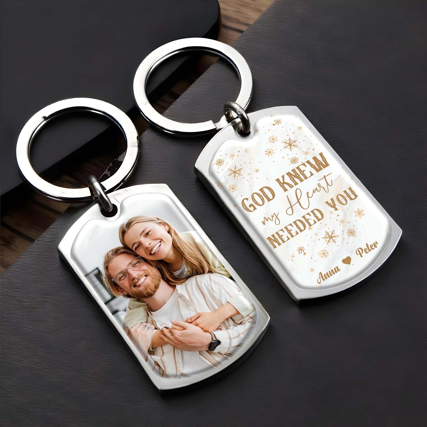 God Knew My Heart Needed You Snowflake Heart Design
