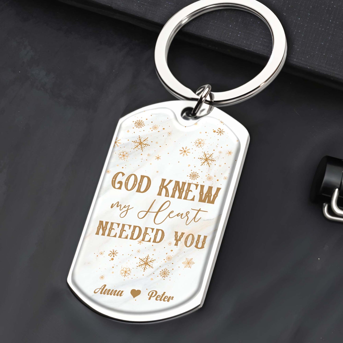 God Knew My Heart Needed You Snowflake Heart Design