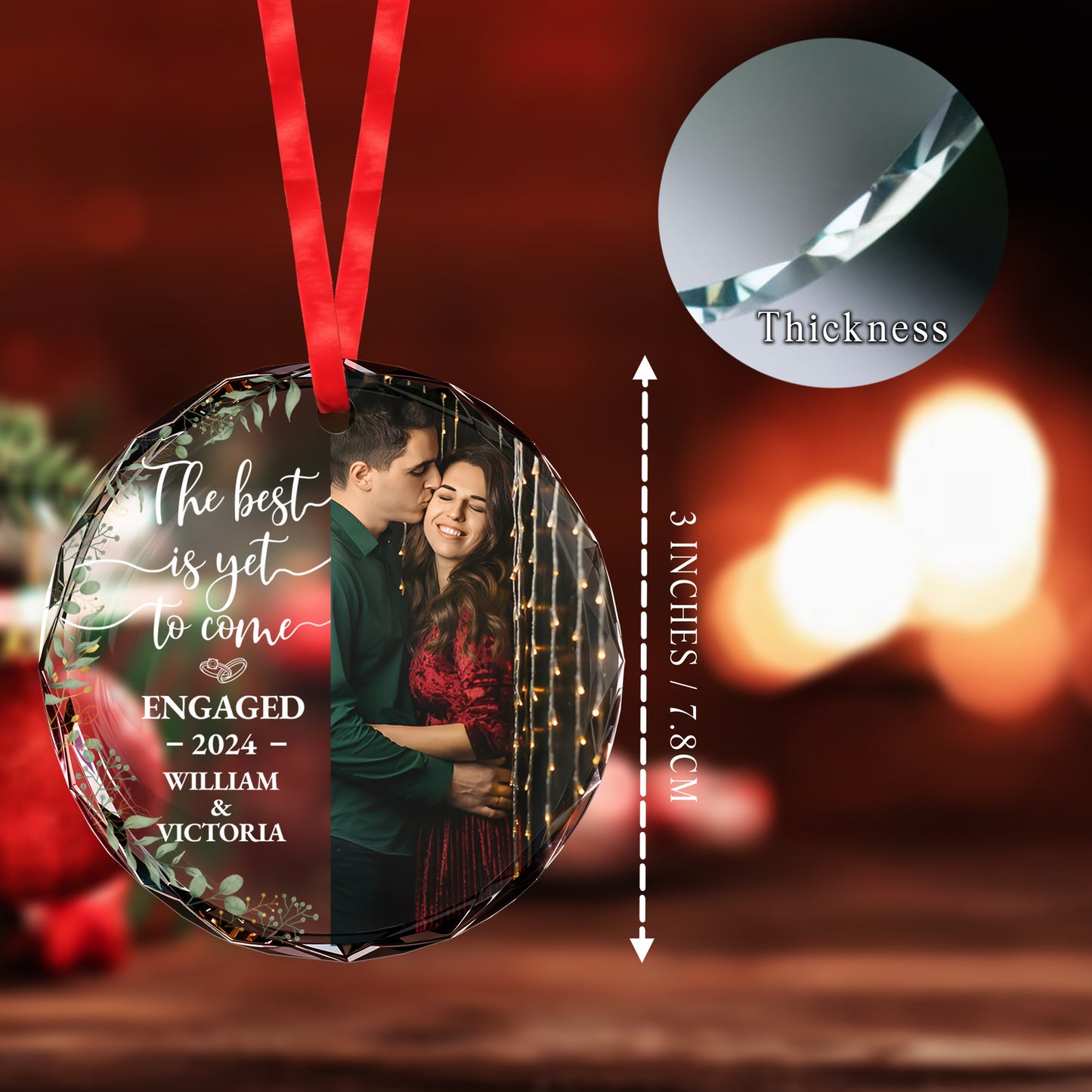 The Best Is Yet To Come Circle Glass Ornament - Personalized Custom Circle Glass Ornament - CPL038_CGOR