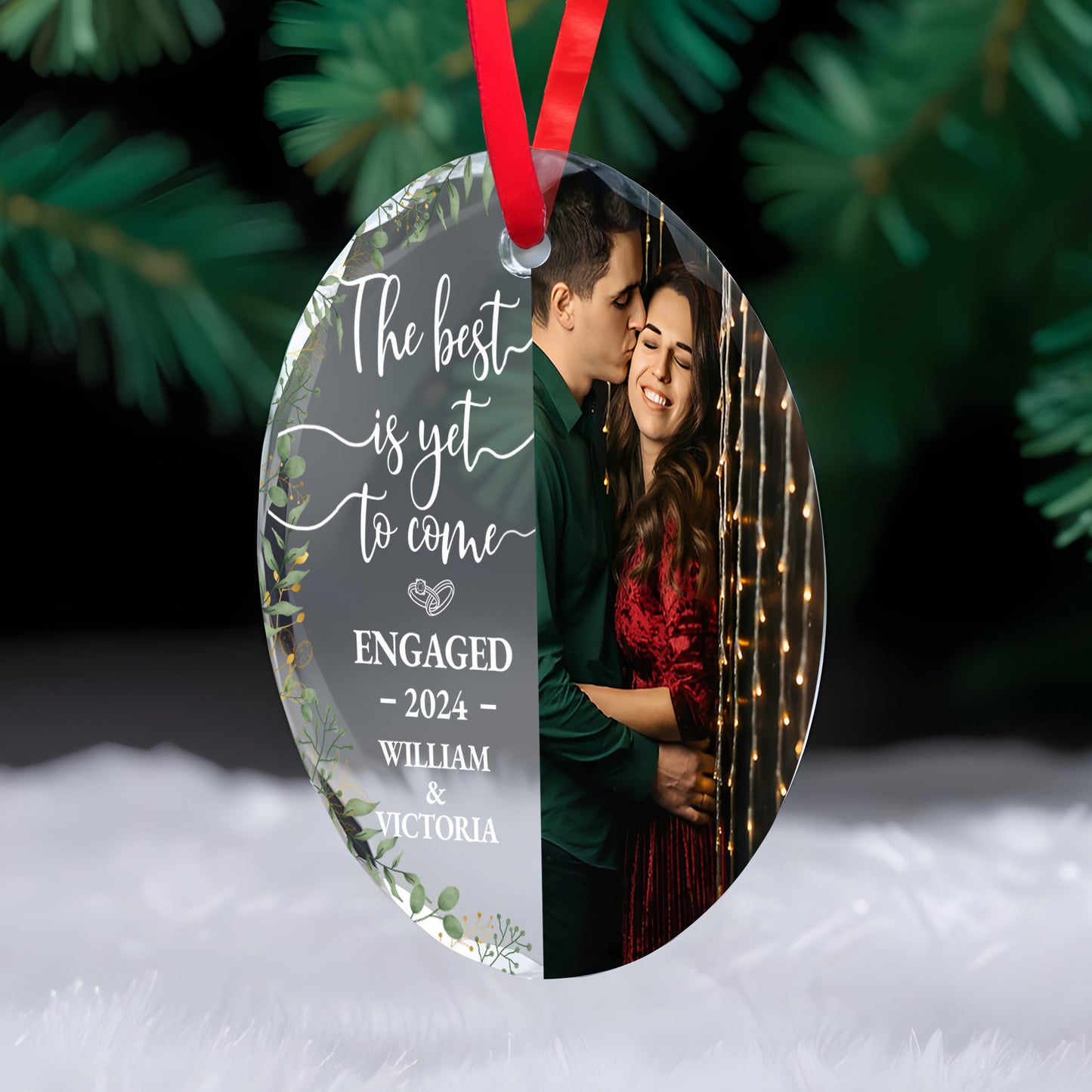 The Best Is Yet To Come Circle Glass Ornament - Personalized Custom Circle Glass Ornament - CPL038_CGOR