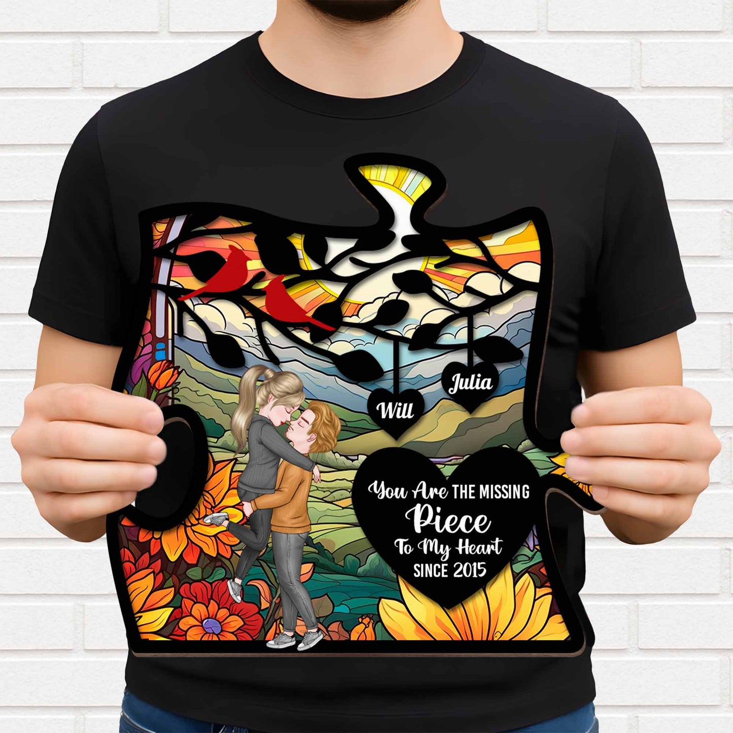 You Are The Missing Piece With Couple And Flowers