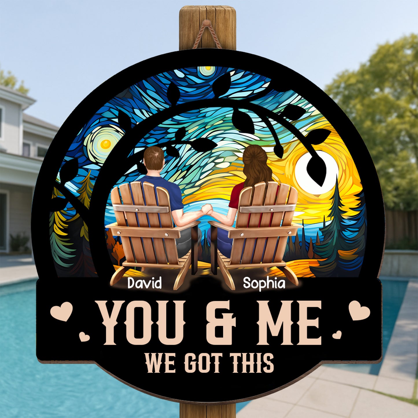 You & Me, We Got This, Couple Under Starry Night Inspired Art