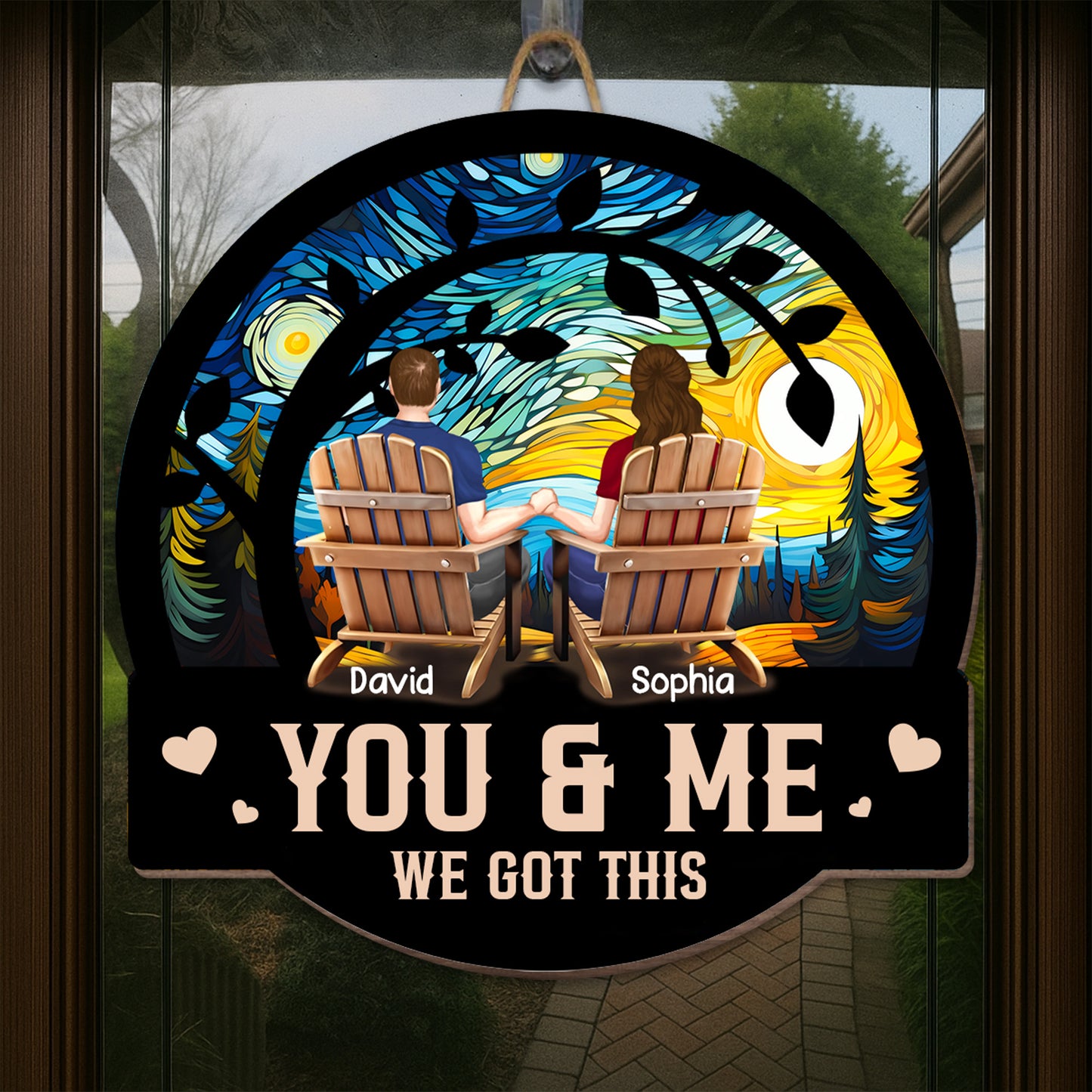 You & Me, We Got This, Couple Under Starry Night Inspired Art