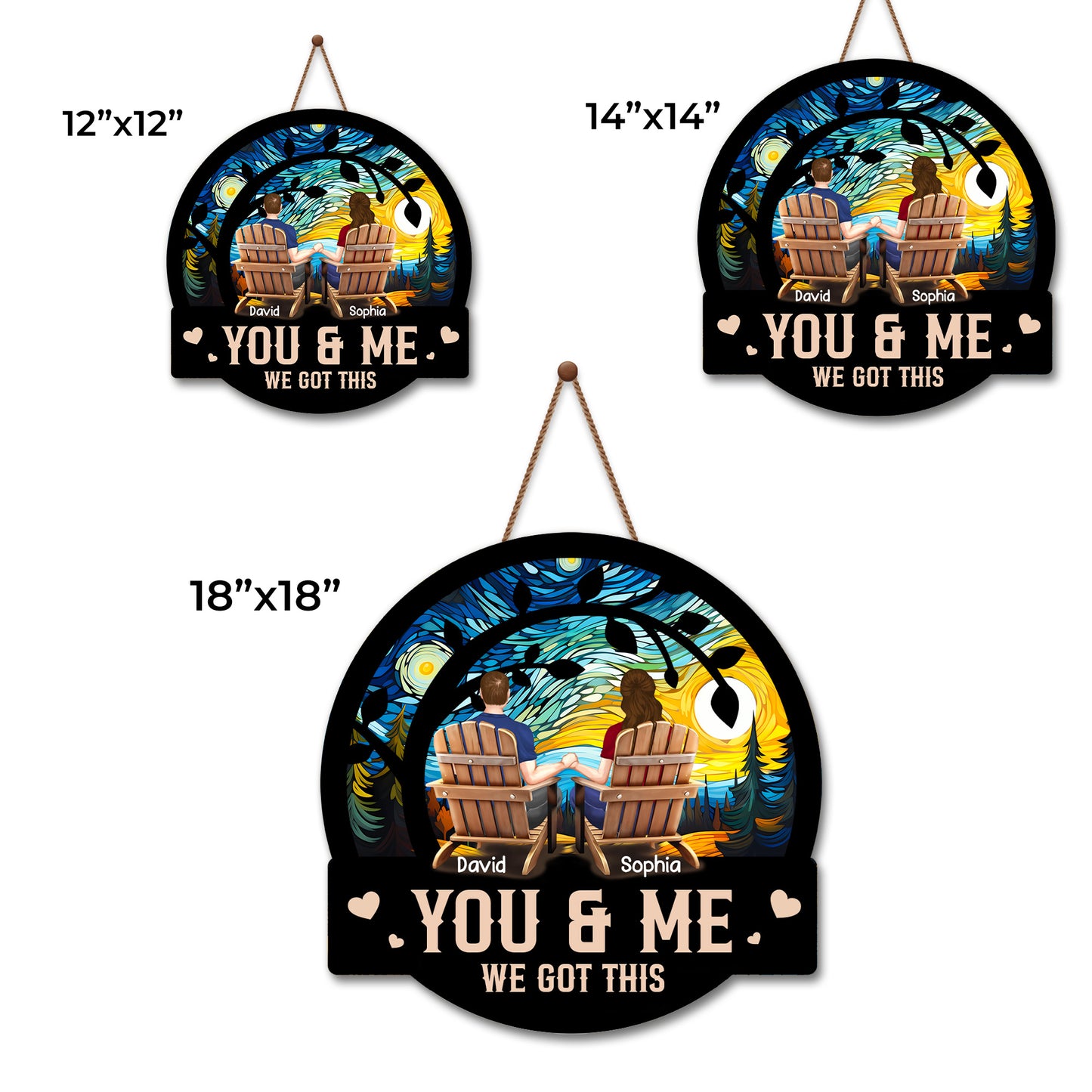 You & Me, We Got This, Couple Under Starry Night Inspired Art