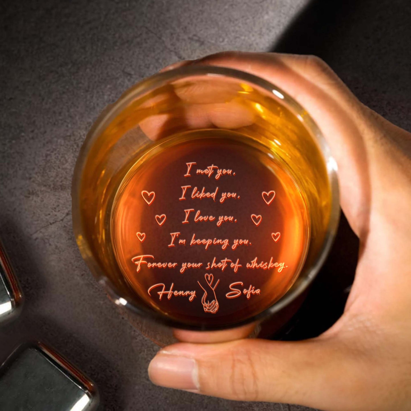 Forever Your Shot Of Whiskey Love Quote With Hearts