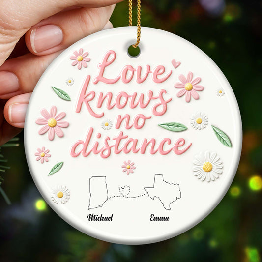 Love Knows No Distance With State Silhouettes And Heart