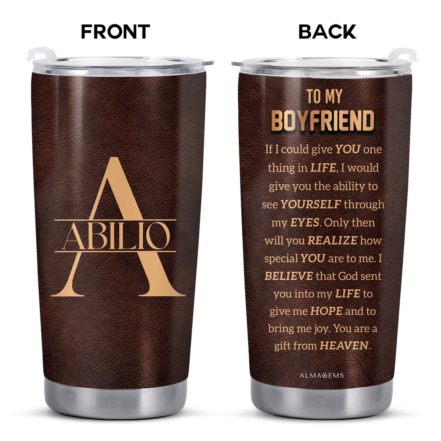 To My Boyfriend You Are a Gift From Heaven Tumbler