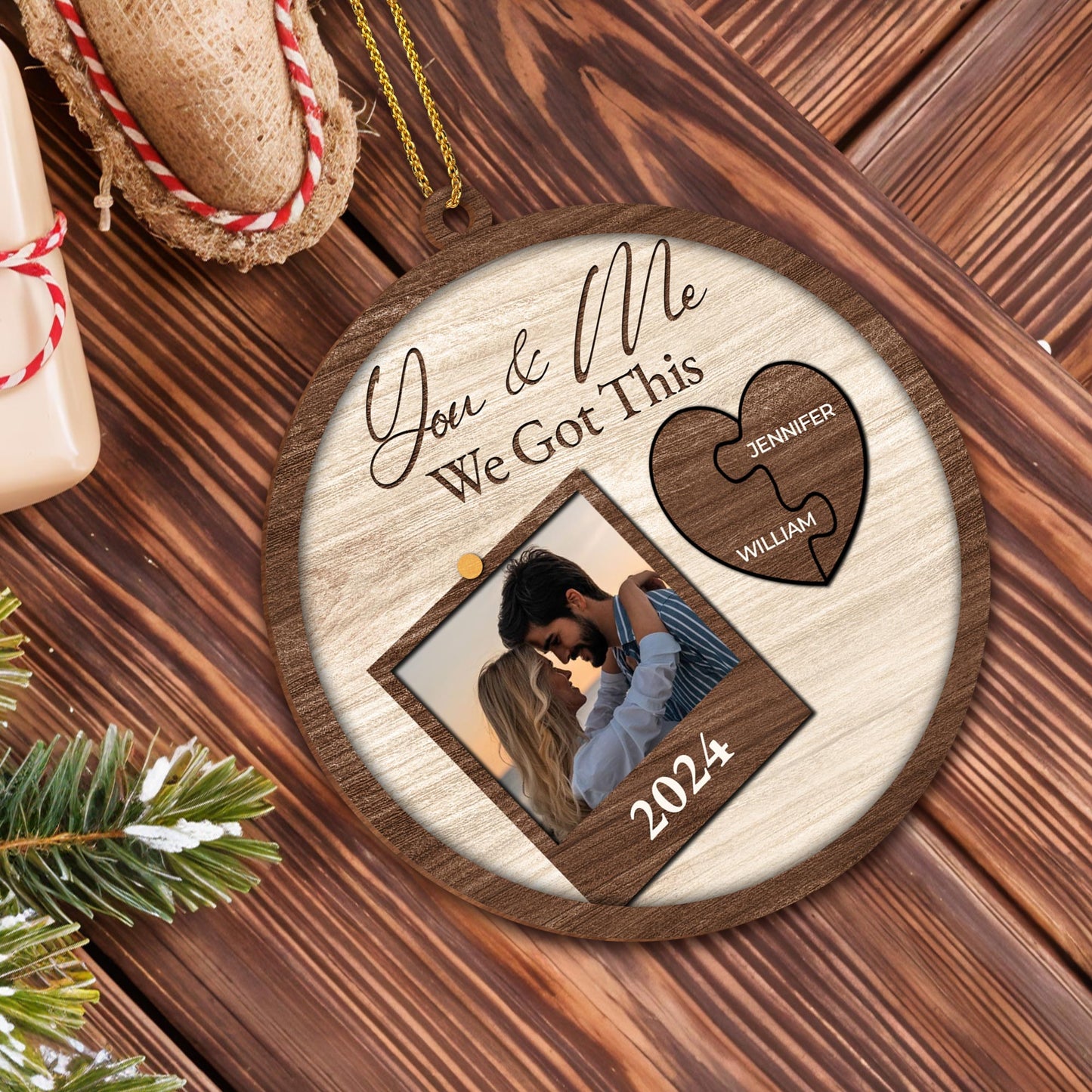 You & Me, We Got This Heart Photo Frame