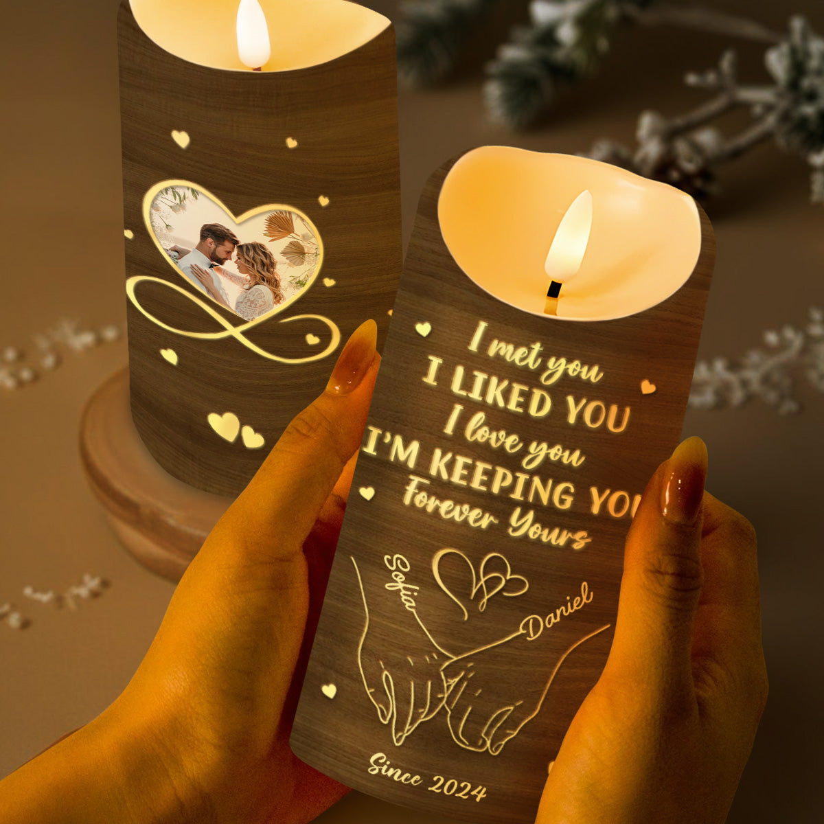 I Met You, I Liked You, Forever Yours Love Symbol Design