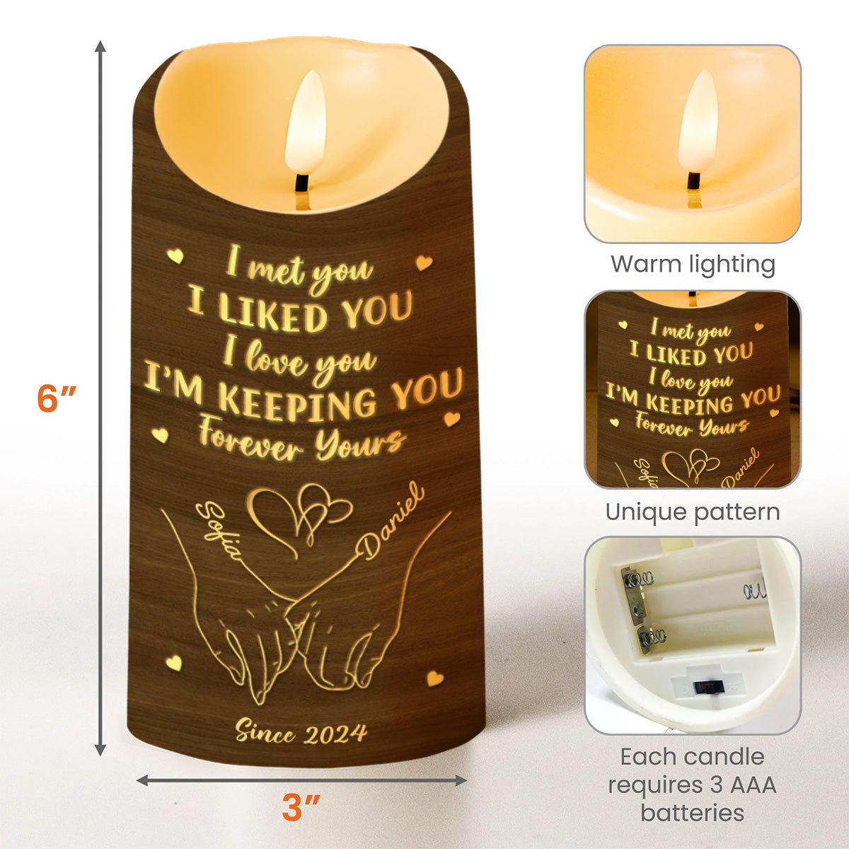 I Met You, I Liked You, Forever Yours Love Symbol Design