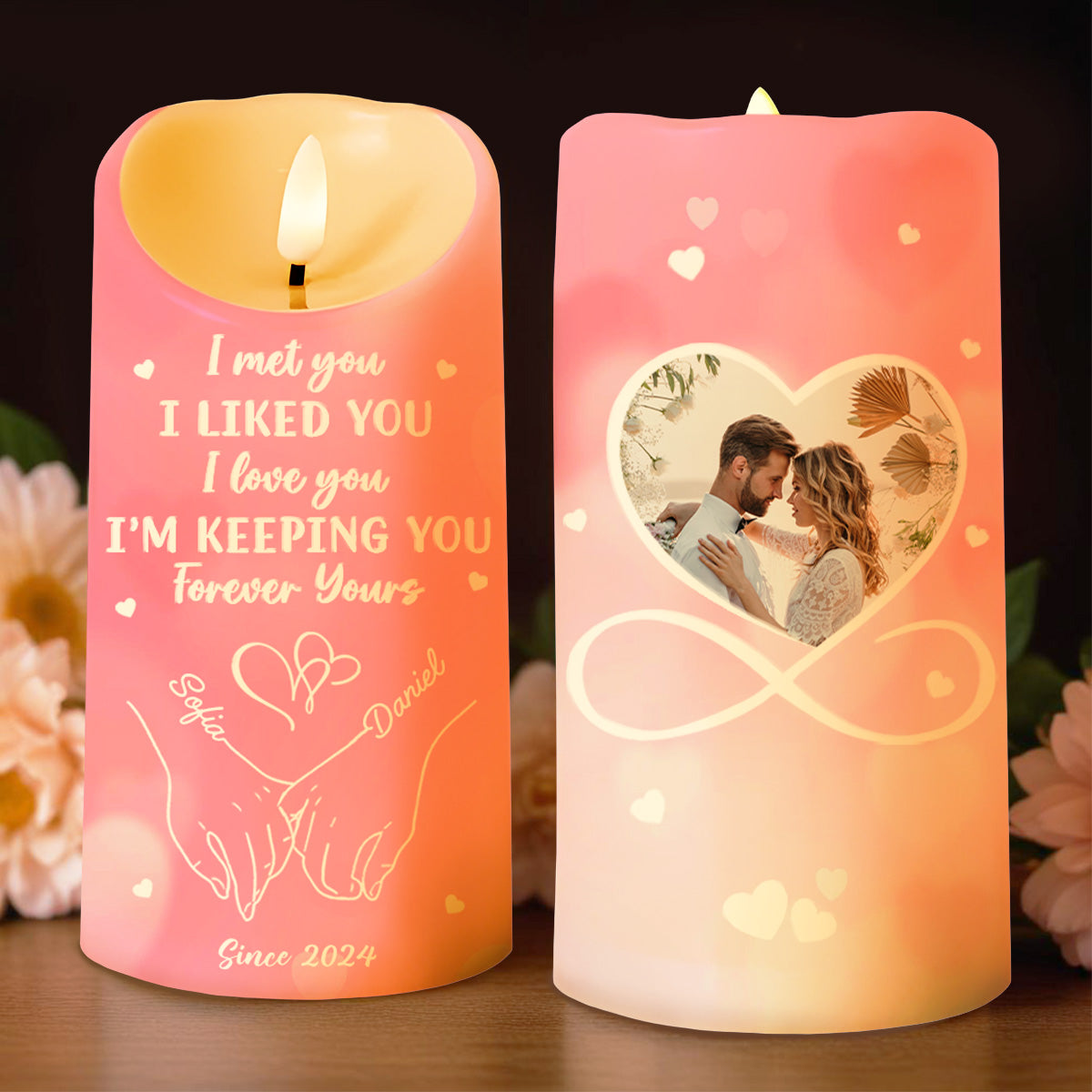 I Met You, I Liked You, Forever Yours Love Symbol Design