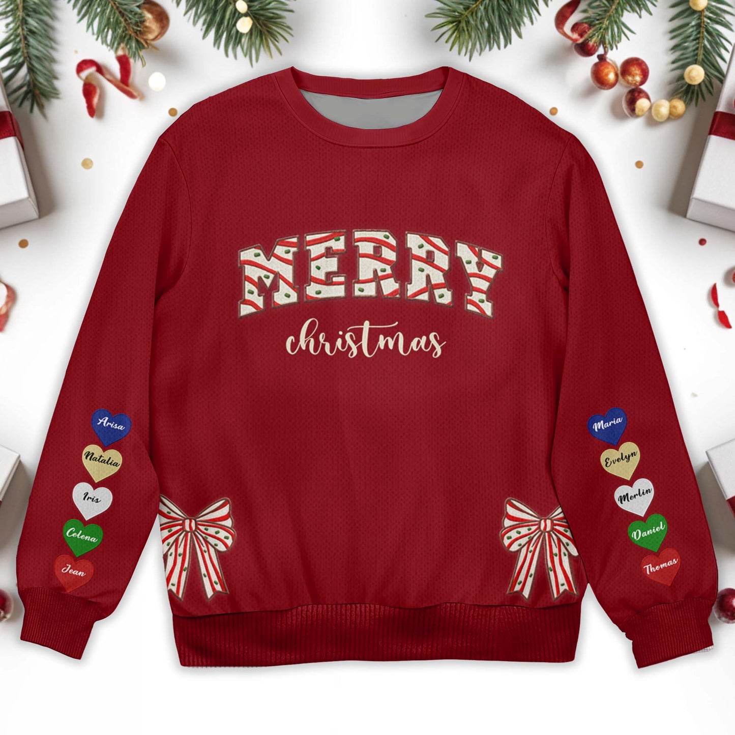 Merry Christmas Festive Ornaments Sweatshirt