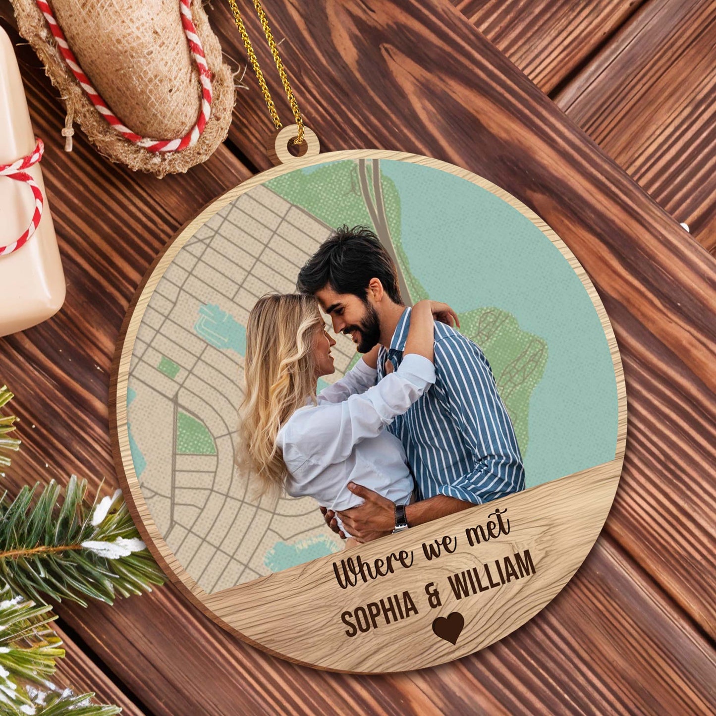 Where We Met Celebrate Your Special Place With Couple And Heart