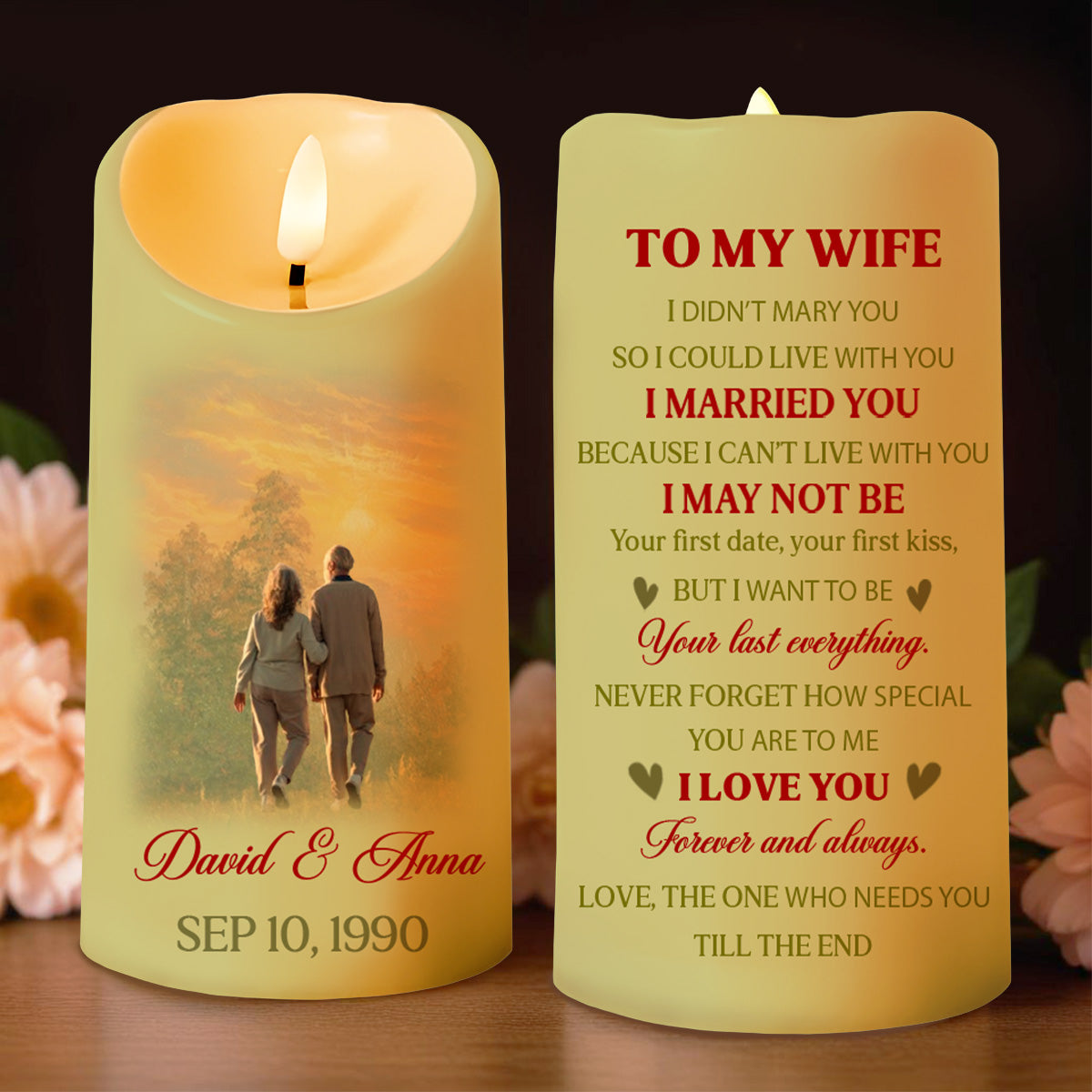 Love You Forever Romantic Message Candle