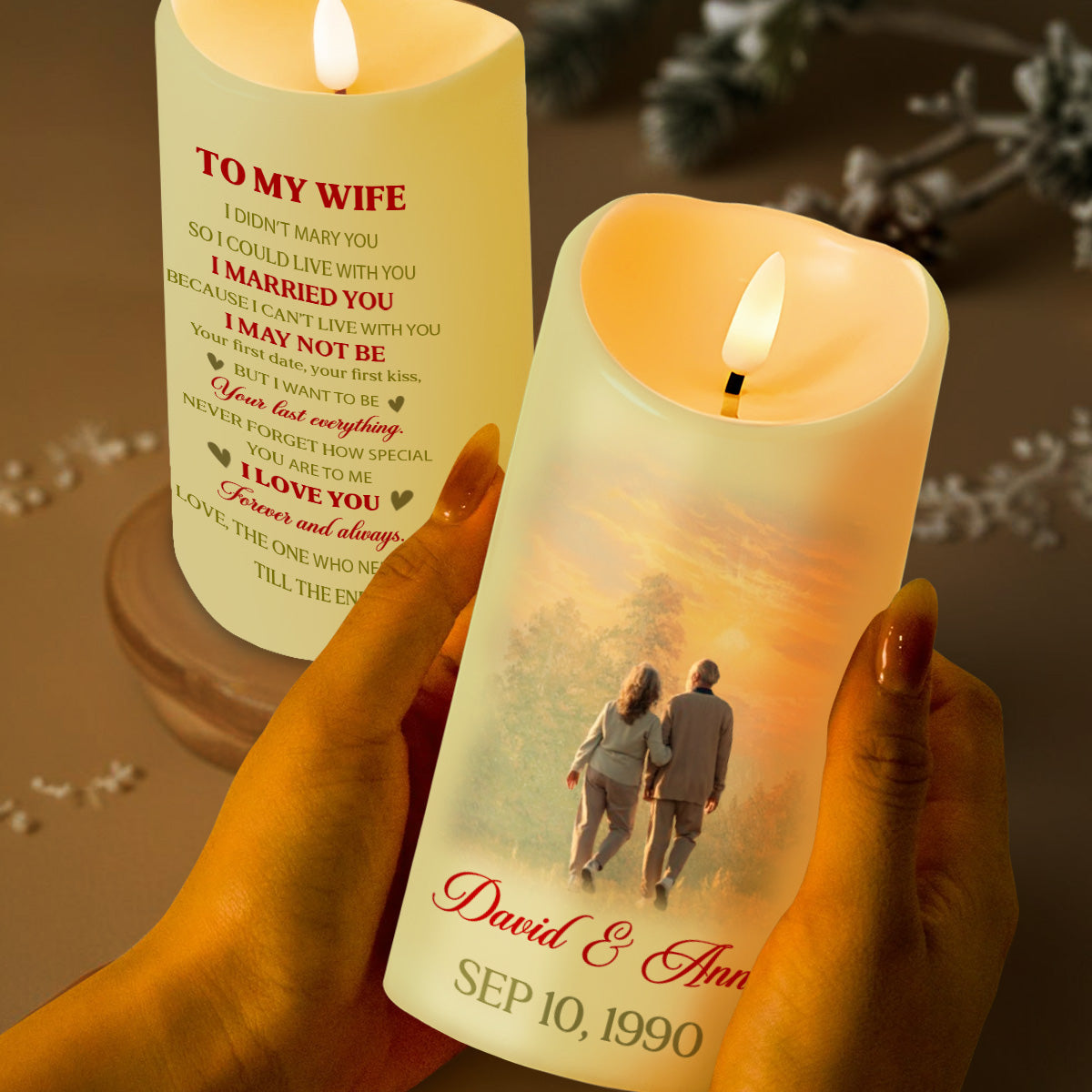 Love You Forever Romantic Message Candle