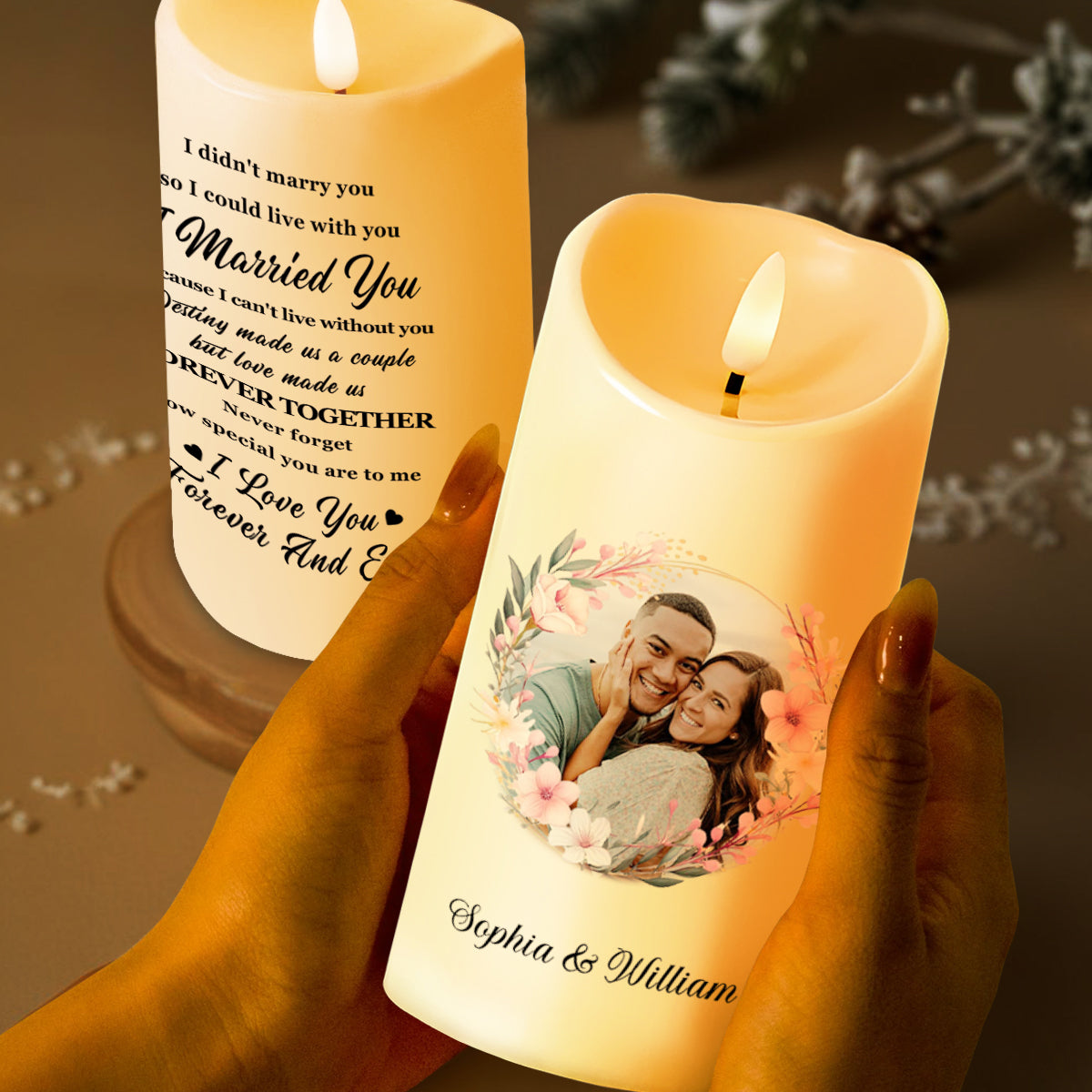 Love Made Us Forever Together Floral Couple Design