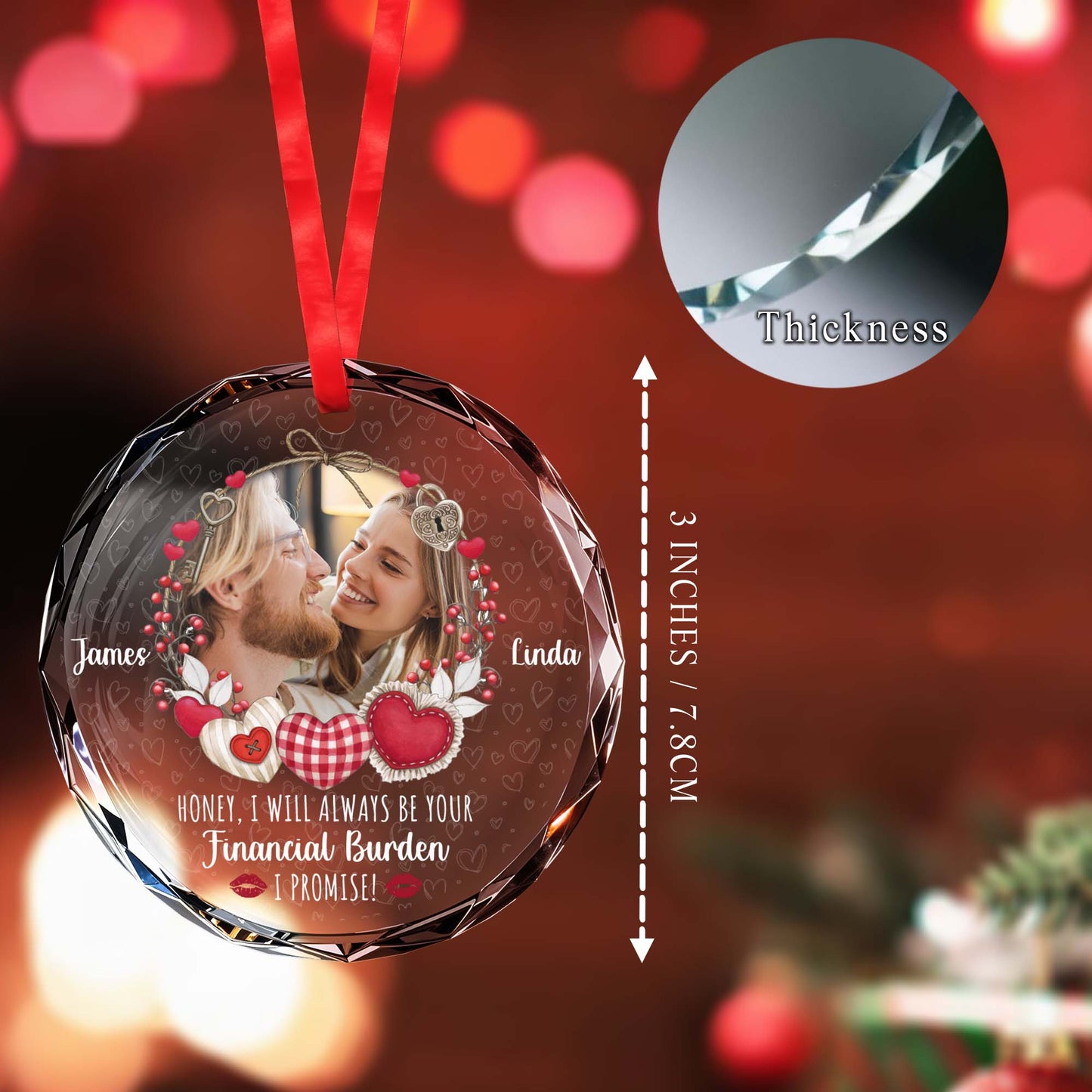 Hearts And Lips Financial Burden Promise Circle Glass