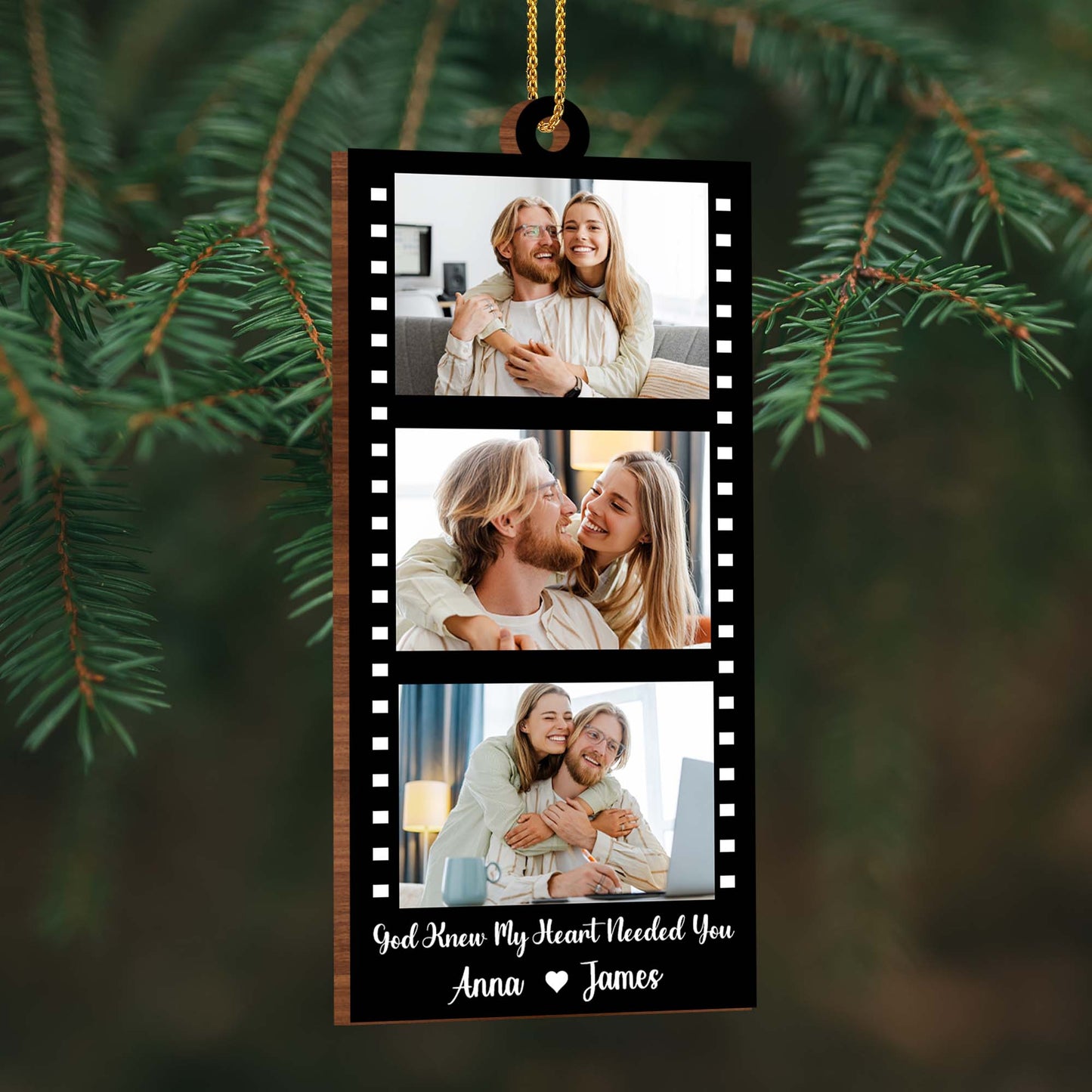 God Knew My Heart Needed You, Couple Photo Ornament