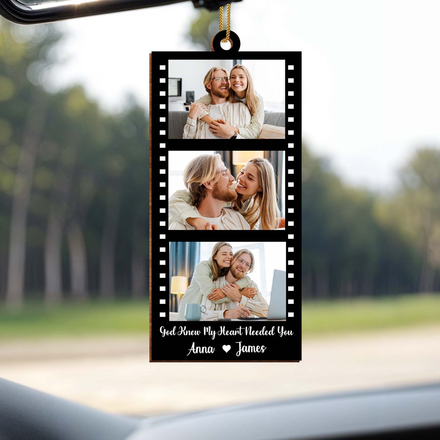 God Knew My Heart Needed You, Couple Photo Ornament