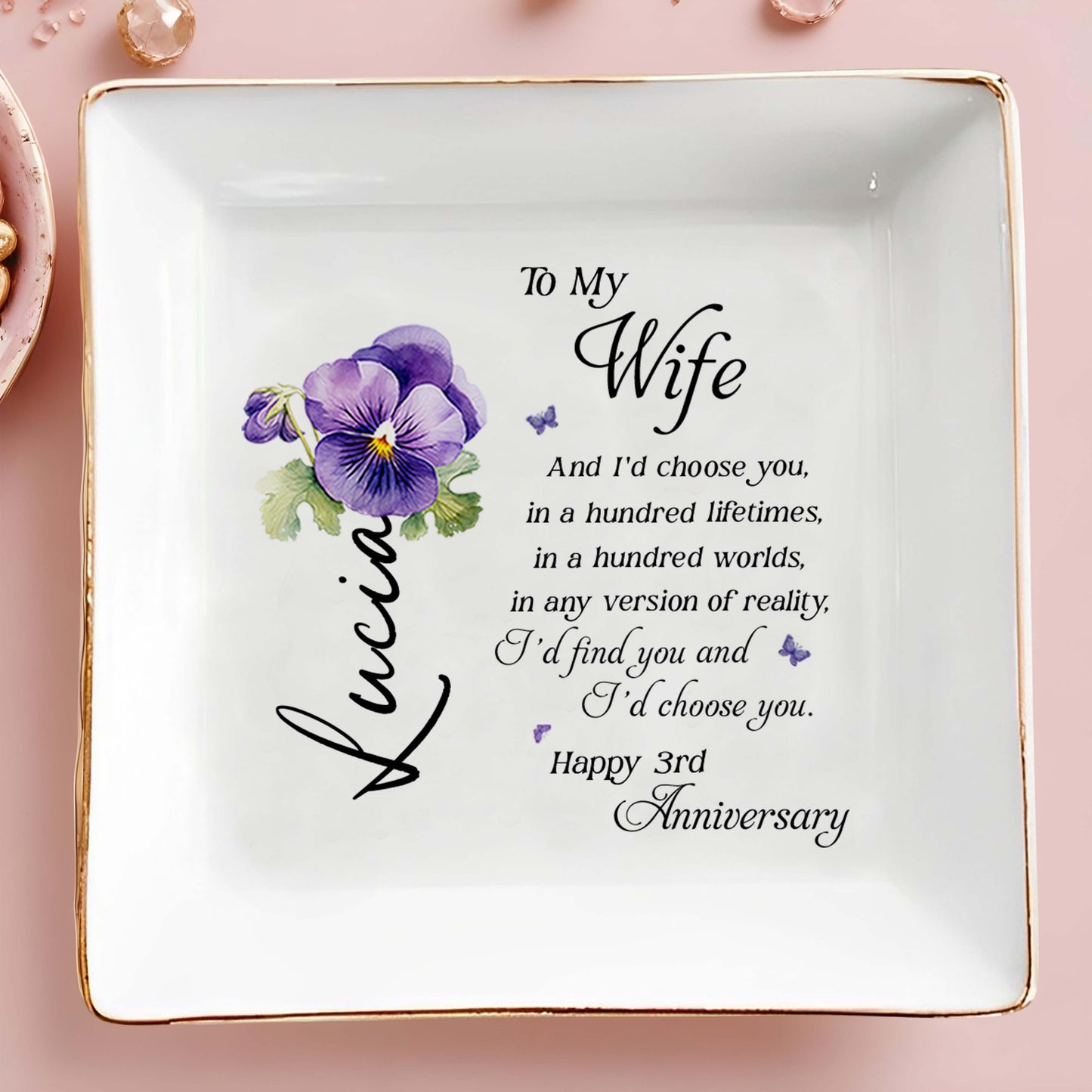 Choose You In A Hundred Lifetimes Happy Anniversary With Flowers