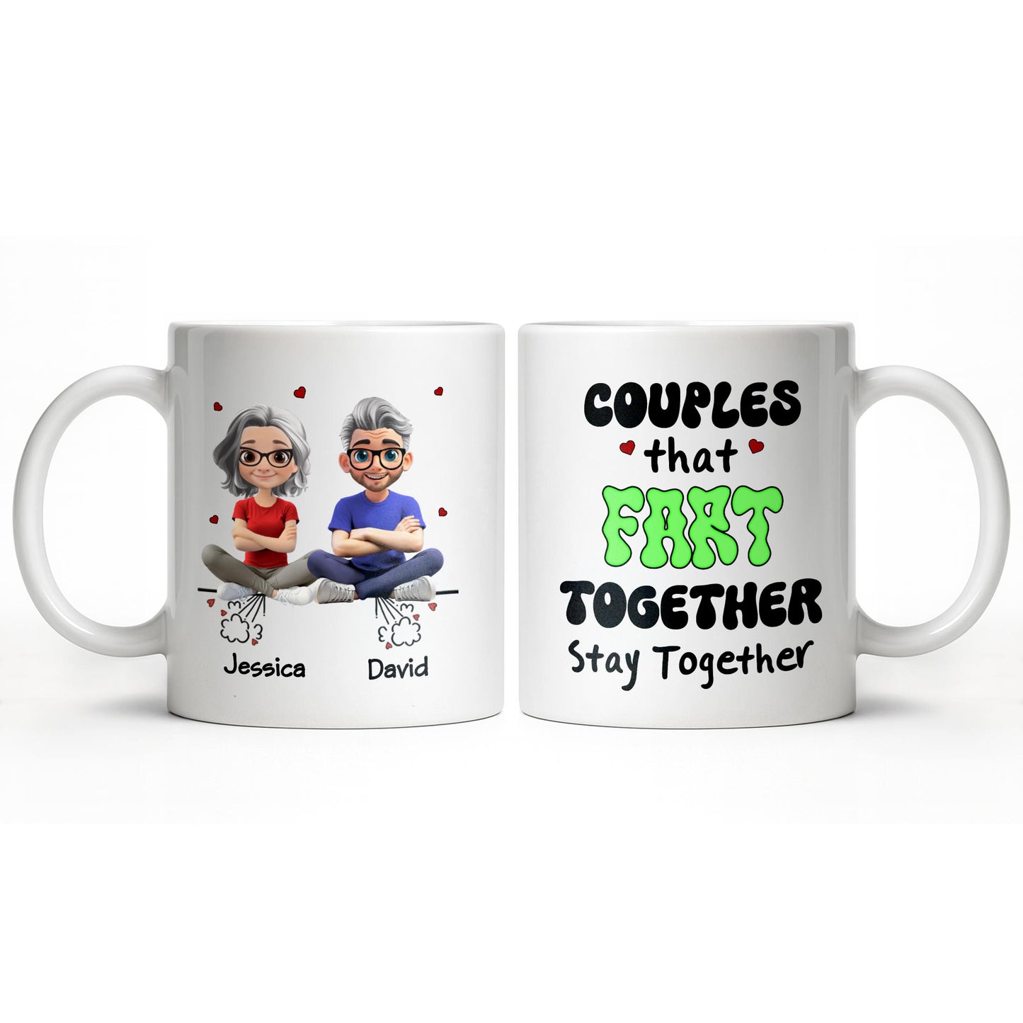 Create Your Personalized Couple Mug With Custom Characters