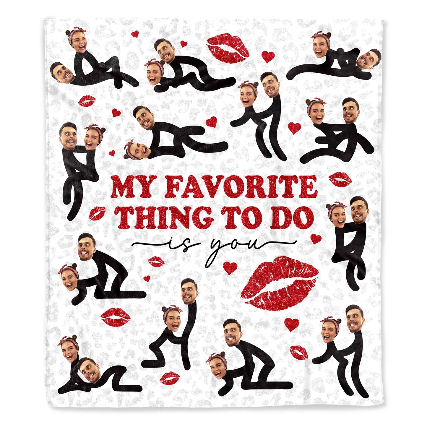 My Favorite Thing To Do Is You Lips And Hearts Design