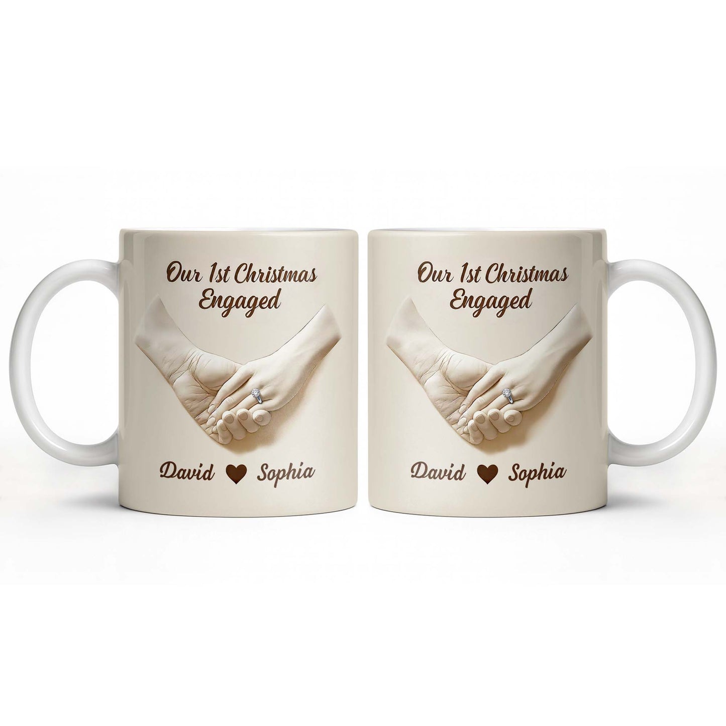 Our 1st Christmas Engaged, Holding Hands With Ring