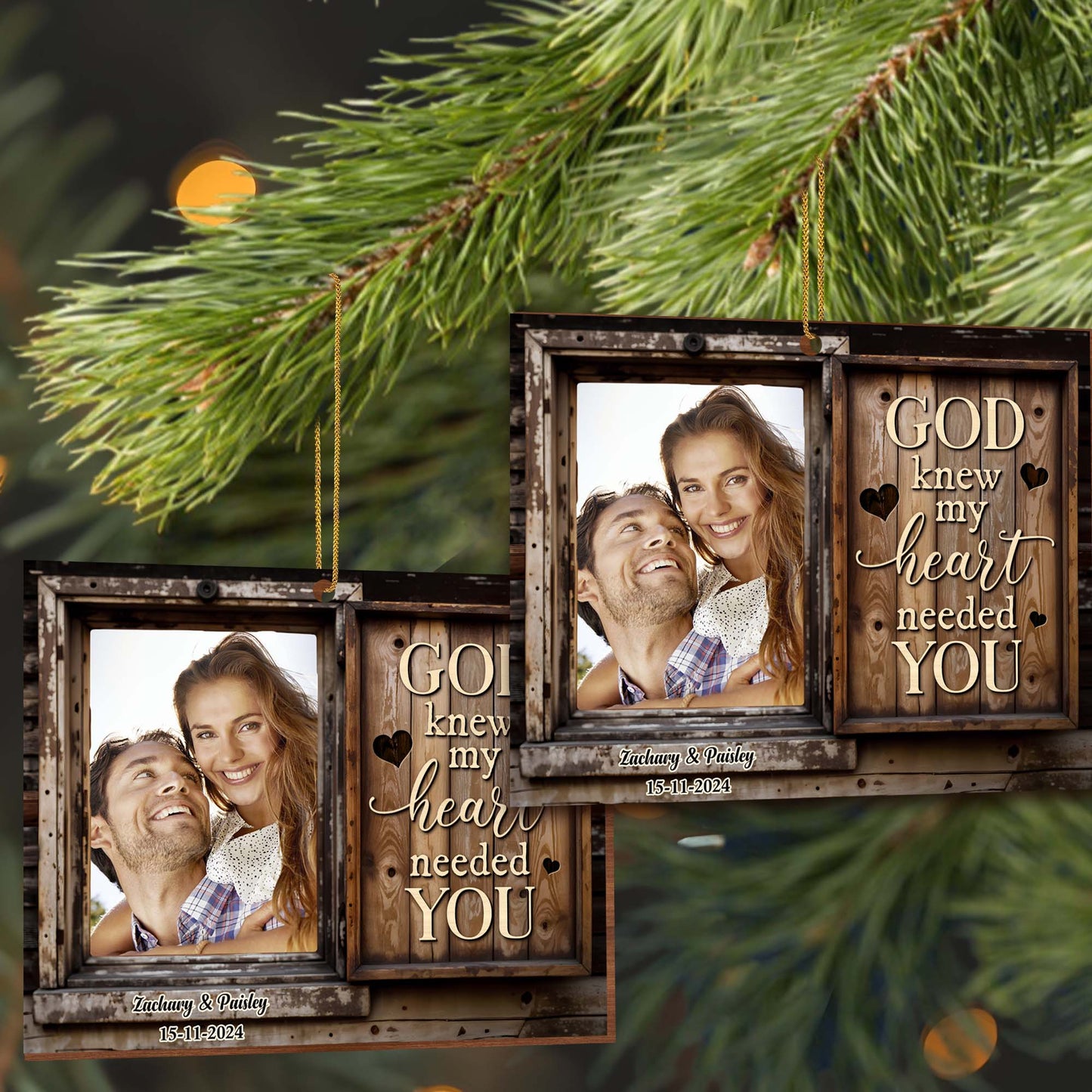 God Knew My Heart Needed You Personalized Ornament