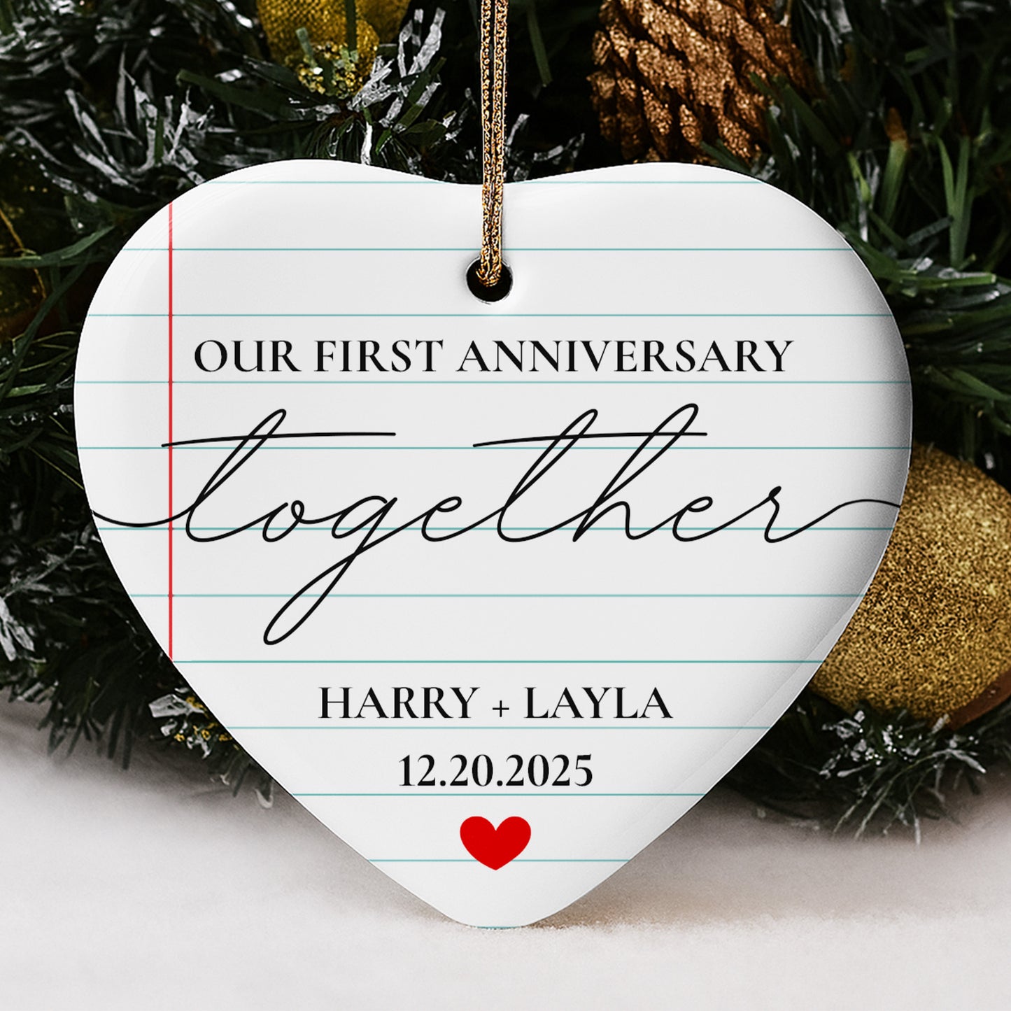 Our First Anniversary Together Heart