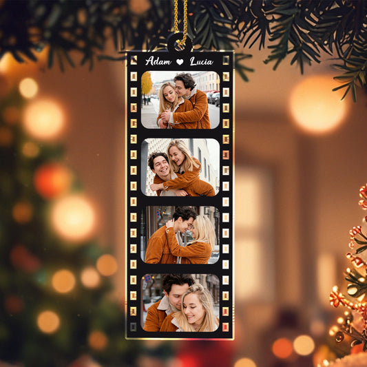 Capture Moments Together In Film Strip Design - Personalized Custom Acrylic Ornament, Christmas Gift - CPL113_ACO