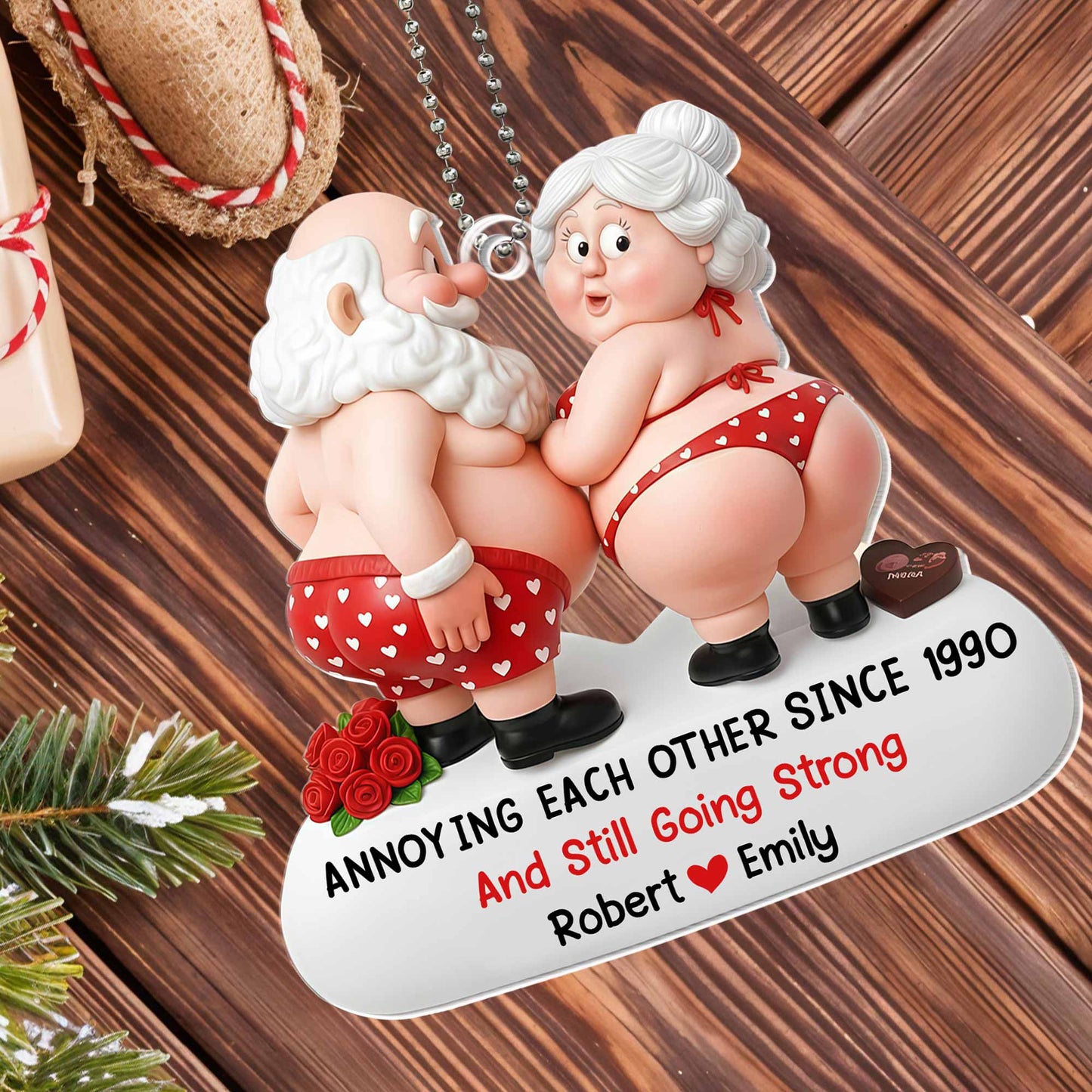 Annoying Each Other Since 1990 And Still Going Strong, Santa And Mrs. Claus