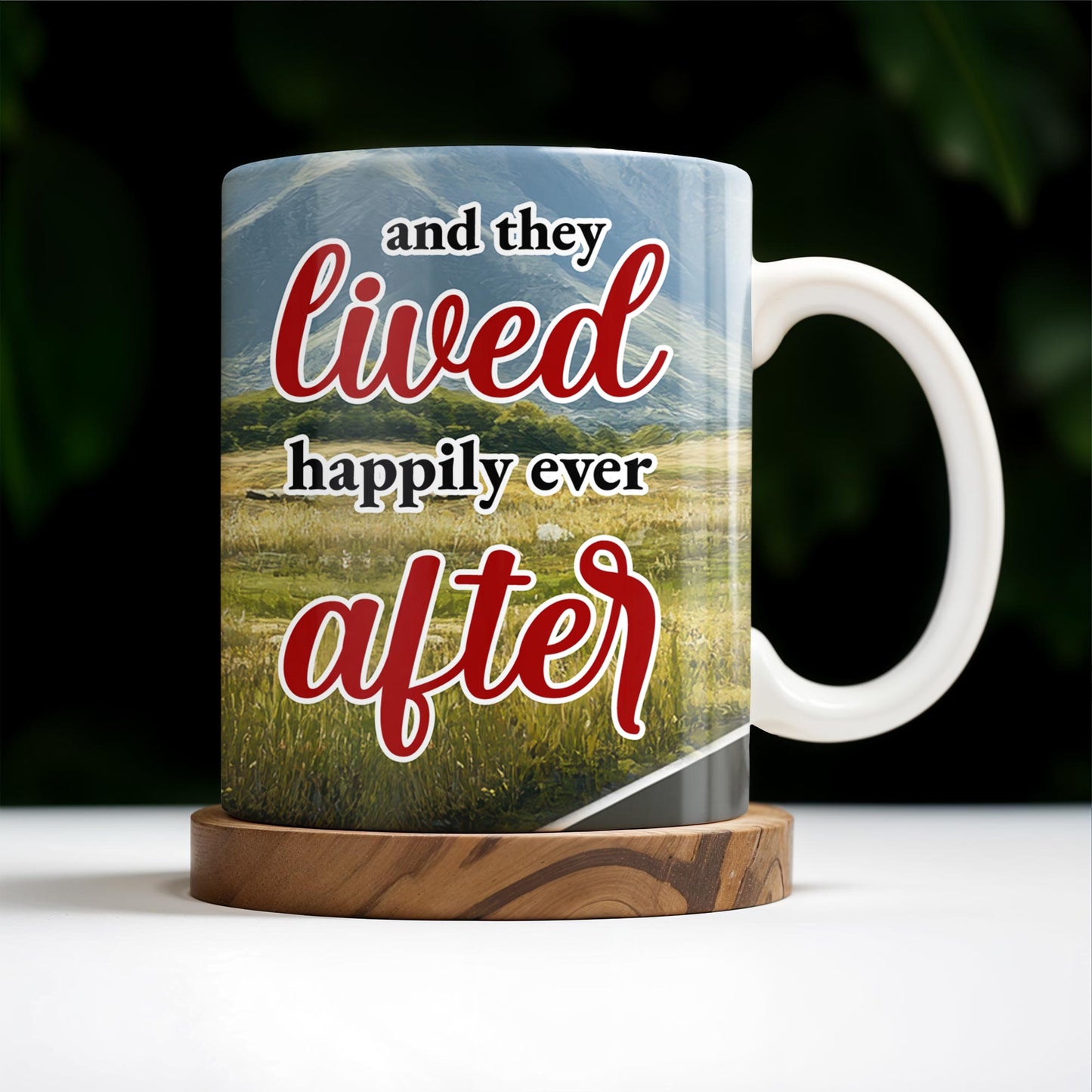 Lived Happily Ever After Vintage Car And Couple Design