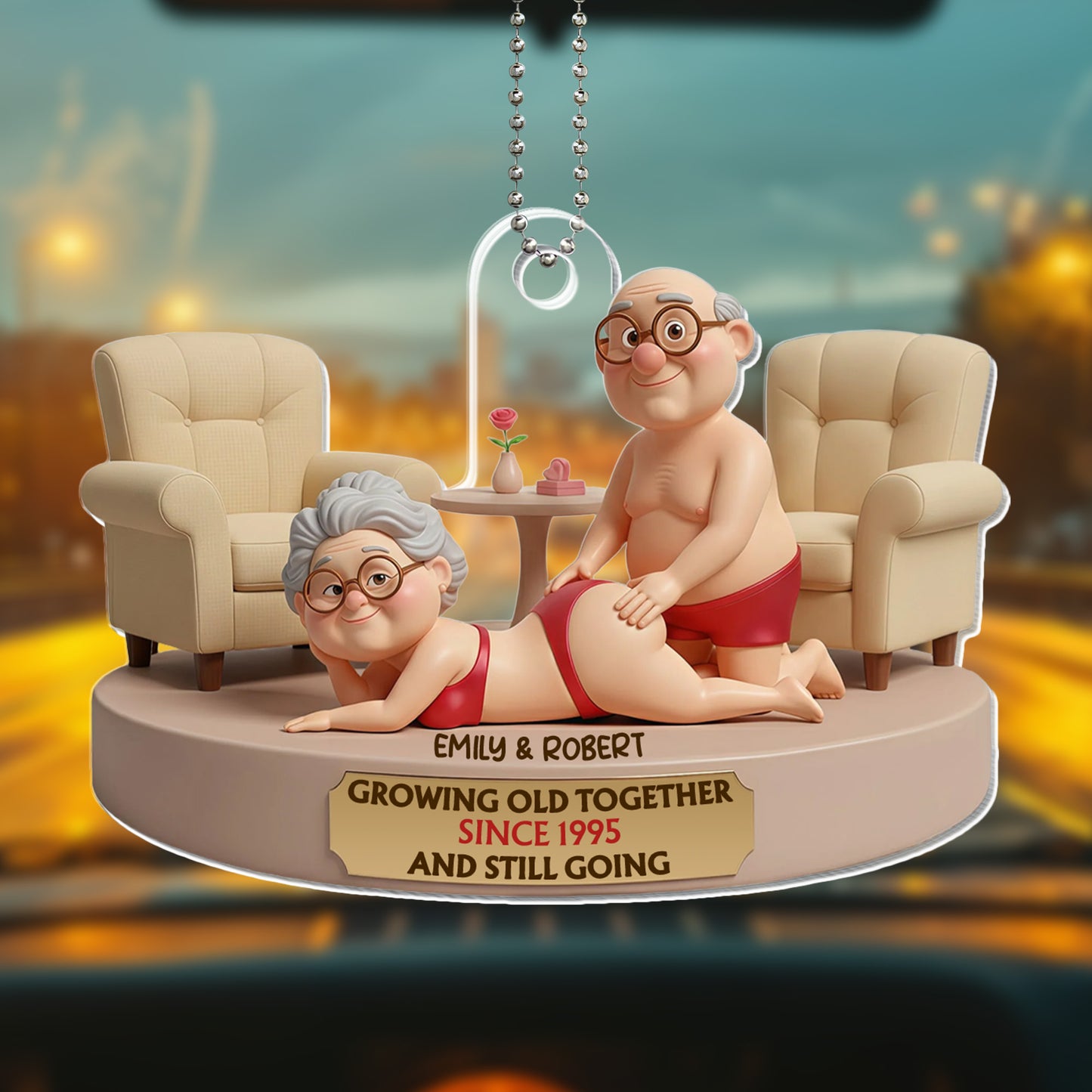 Growing Old Together Since 1995, Elderly Couple Design