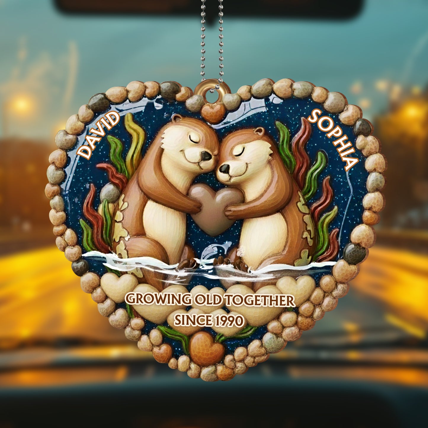 Growing Old Together, Otters Holding Heart