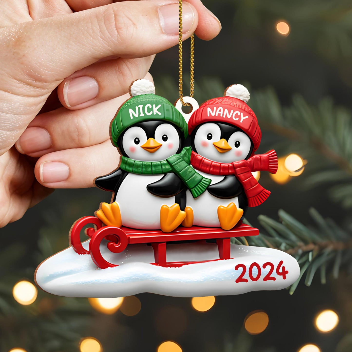 Joy To The World Penguins On A Sled