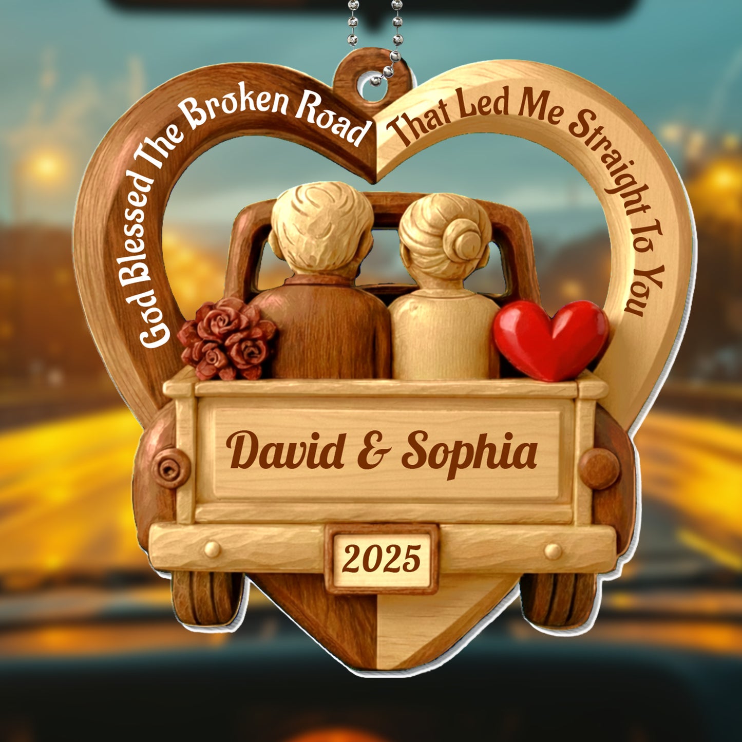 God Blessed The Broken Road That Led Me Straight To You, Couple In Car