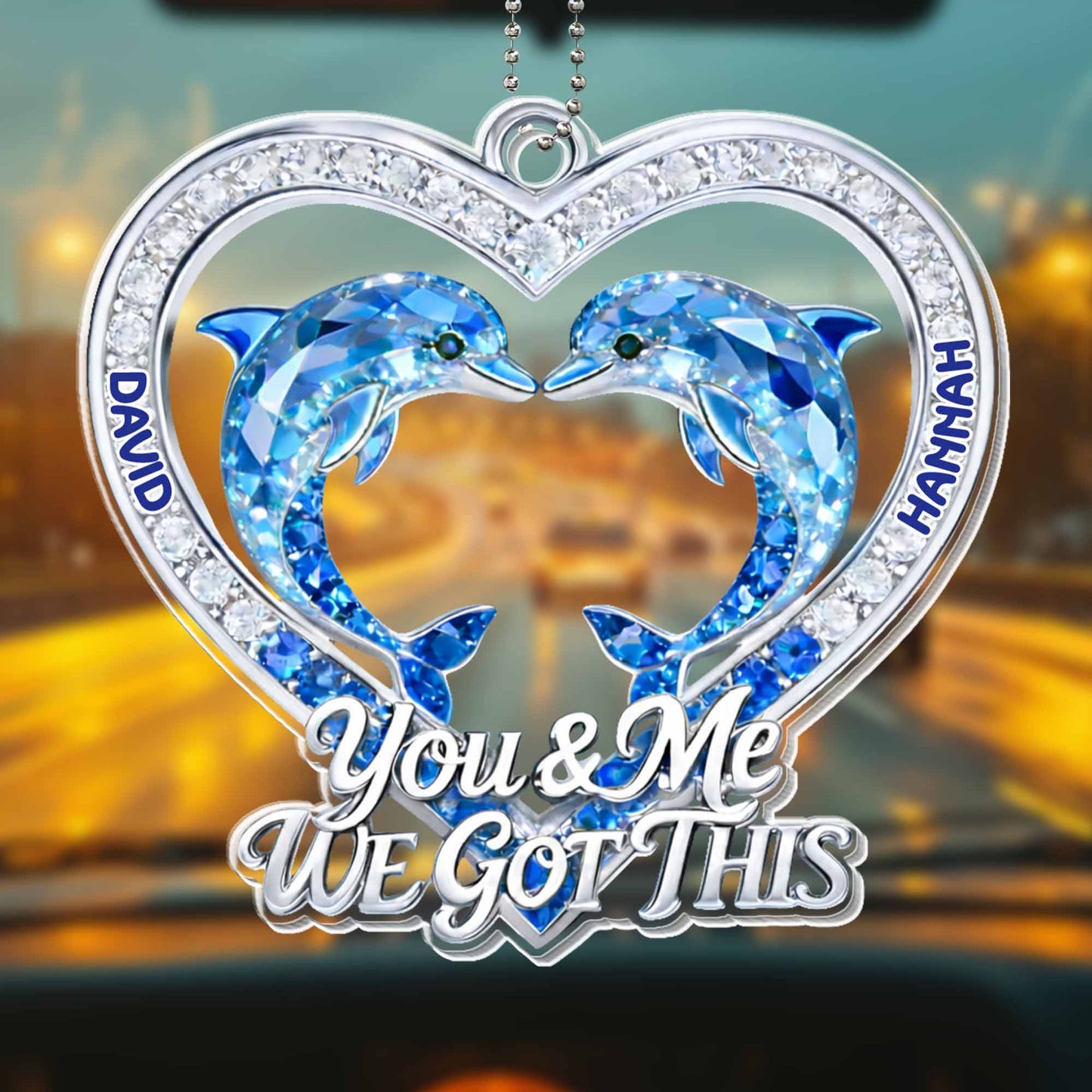 You & Me We Got This Dolphins Heart Design