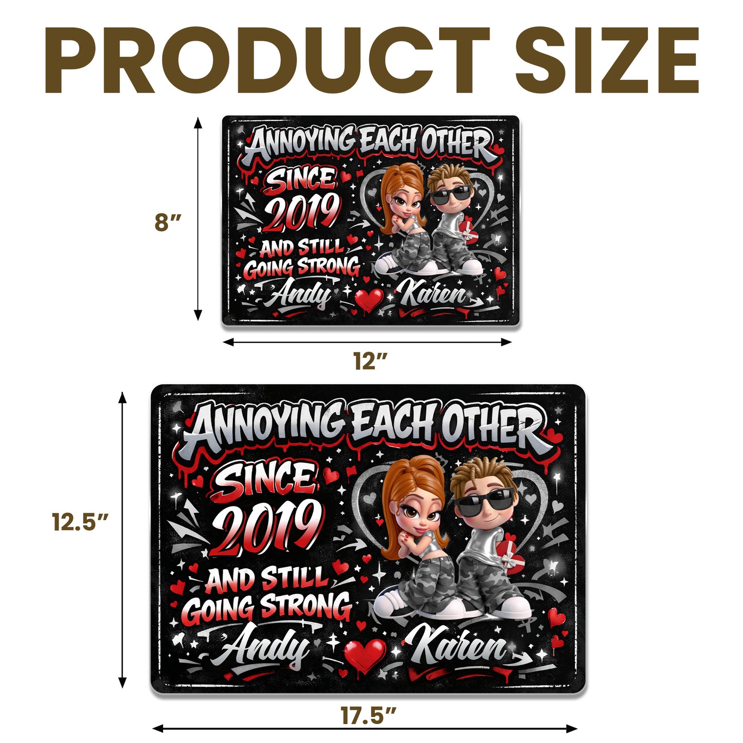 Annoying Each Other Since And Still Going Strong, Cartoon Couple