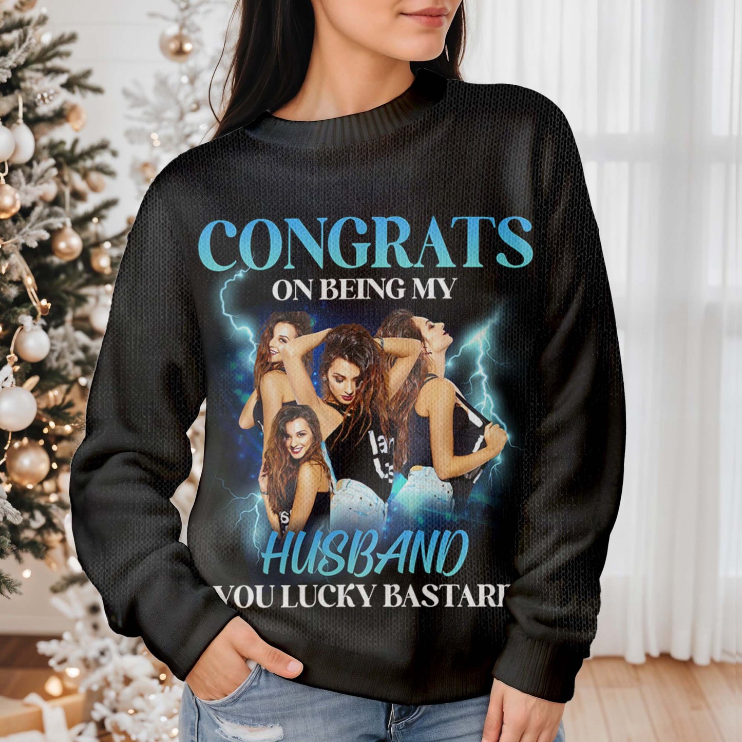 Congrats On Being My Husband Anniversary Jumper