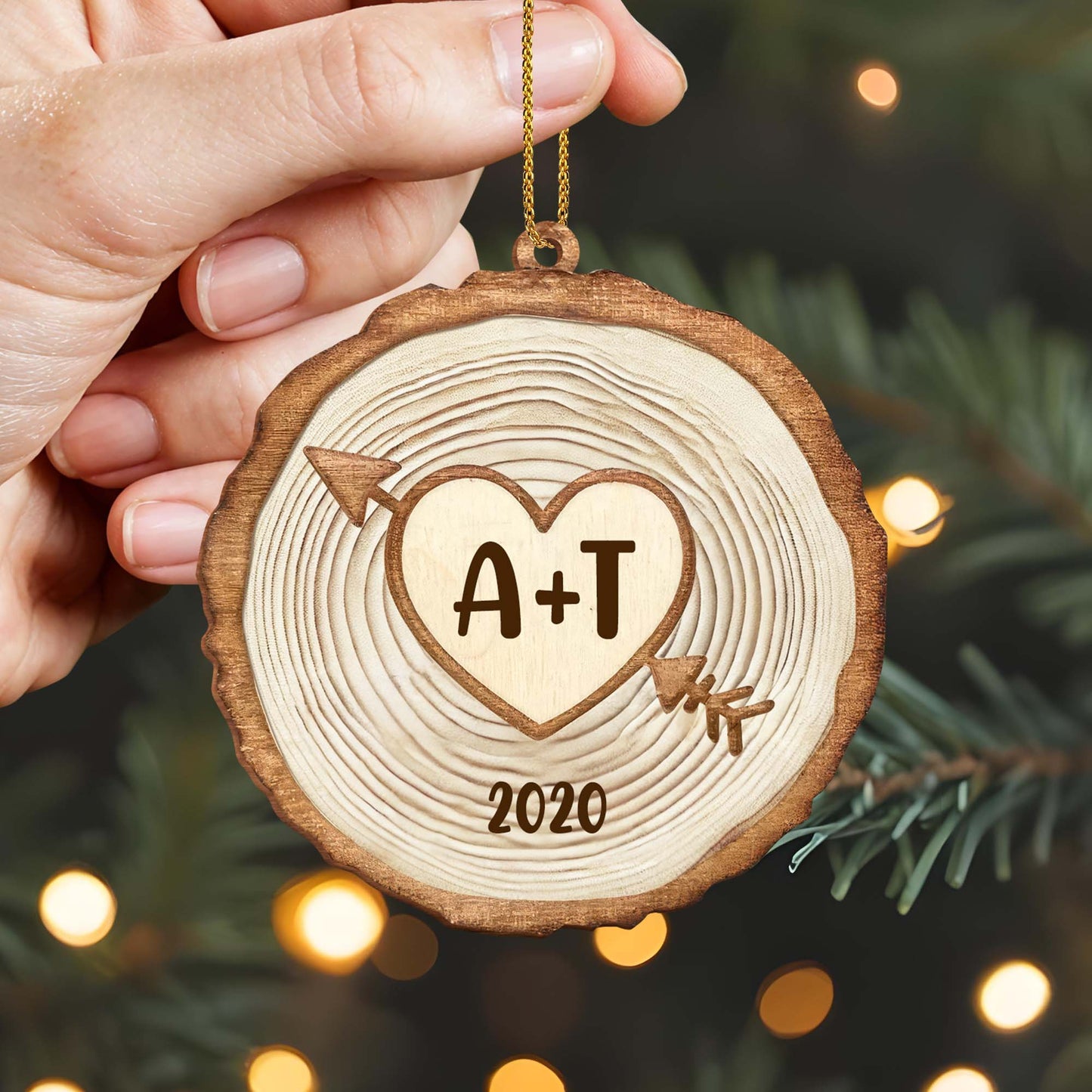 A Timeless Love Always Remembered Tree Ring Heart Ornament