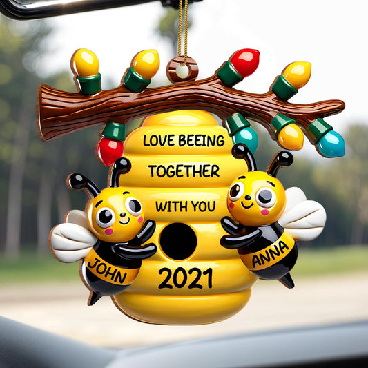 Love Being Together With You, Bees And Honeycomb Ornament