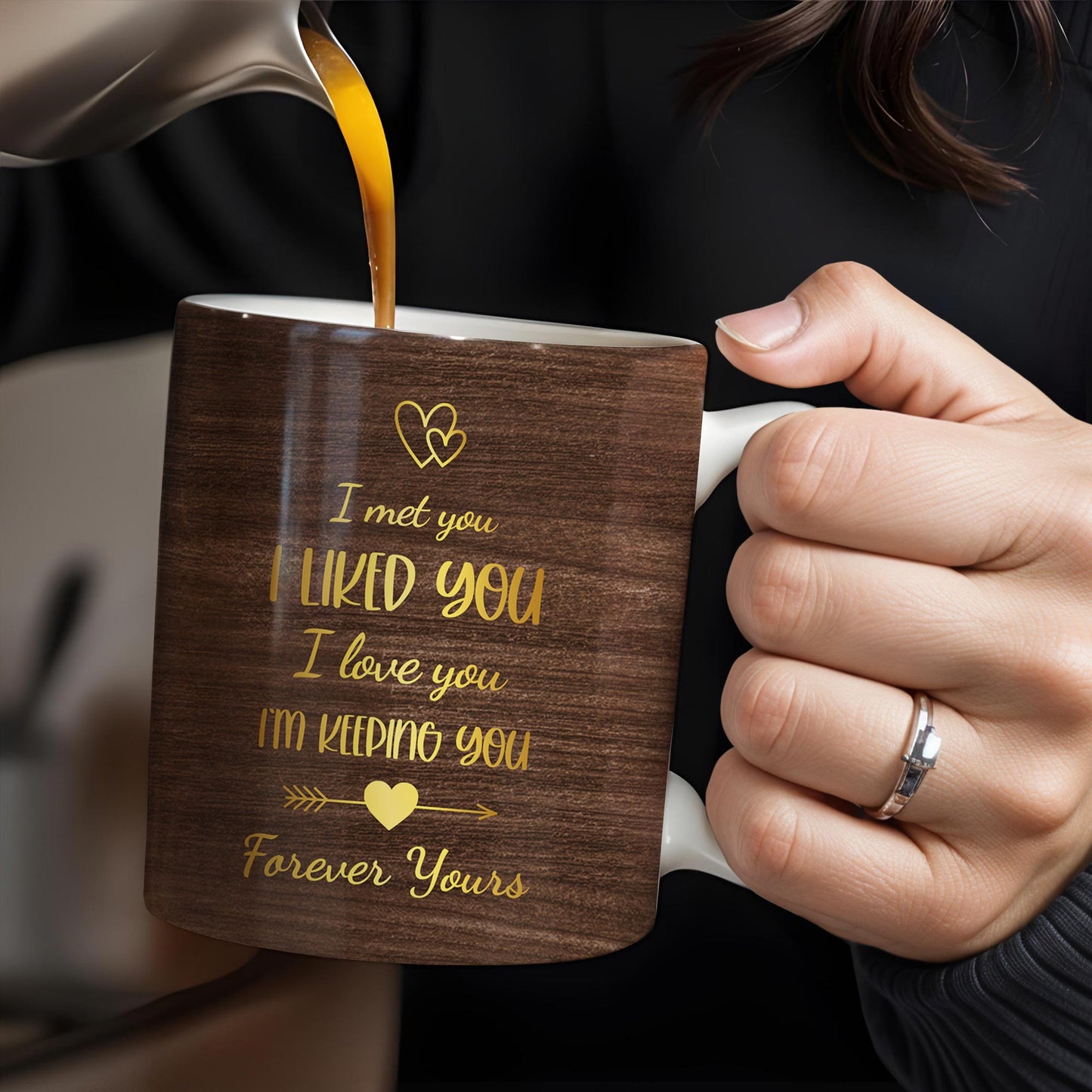 Together Forever, Holding Hands and Hearts Mug