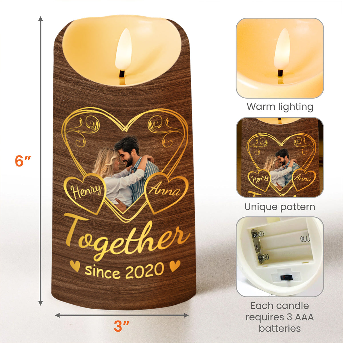 I Met You I Liked You Love and Keeping You Forever Candle - Personalized Custom LED Candle - CPL152_LECA