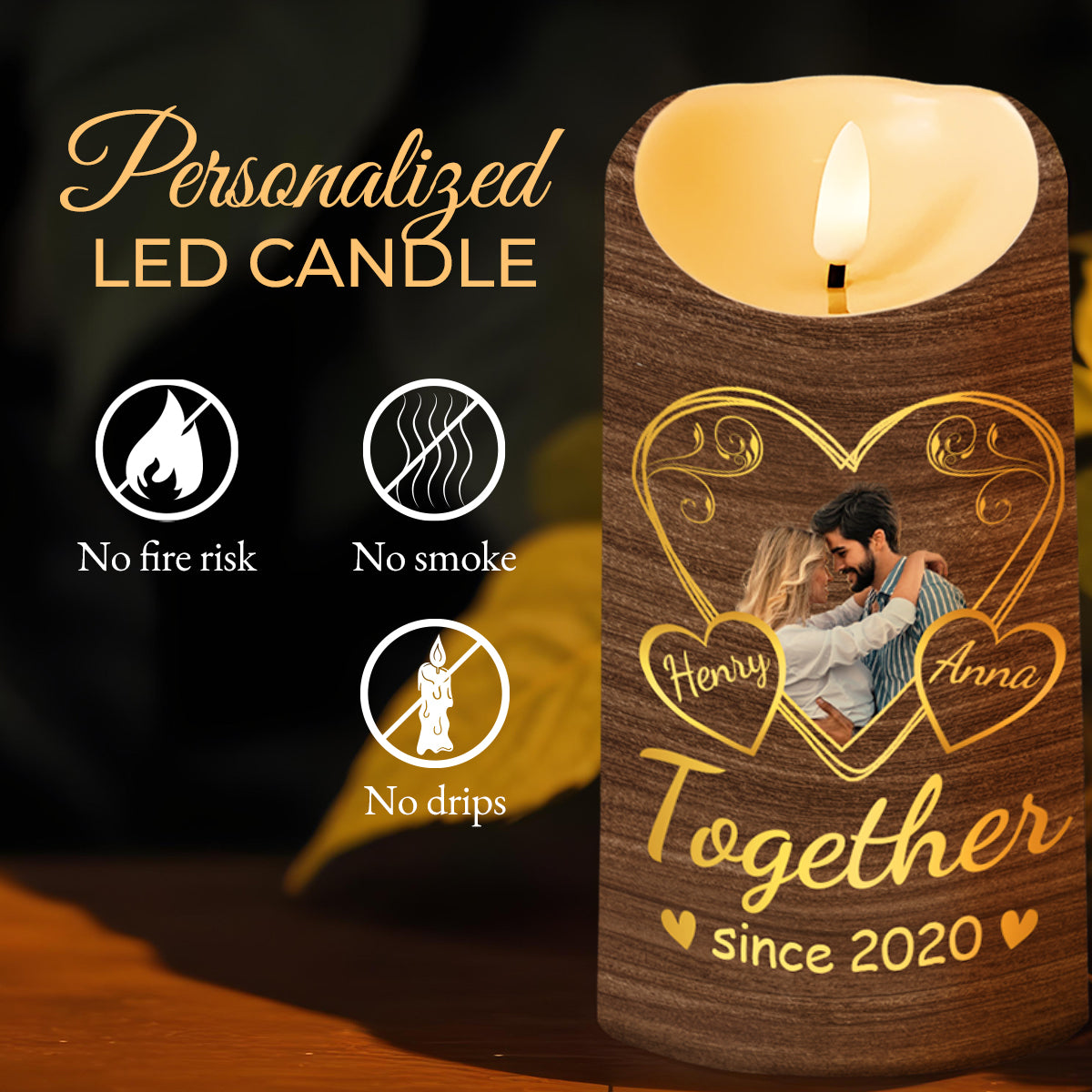 I Met You I Liked You Love and Keeping You Forever Candle - Personalized Custom LED Candle - CPL152_LECA