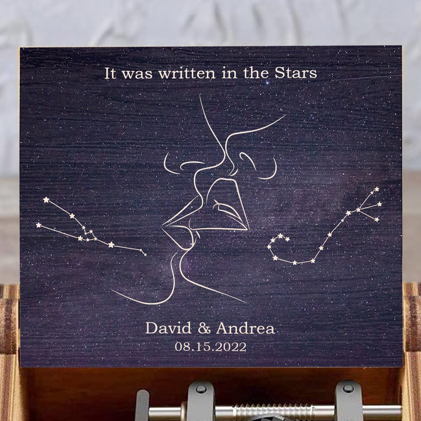 Written In The Stars With Lover's Silhouette And Star Constellations